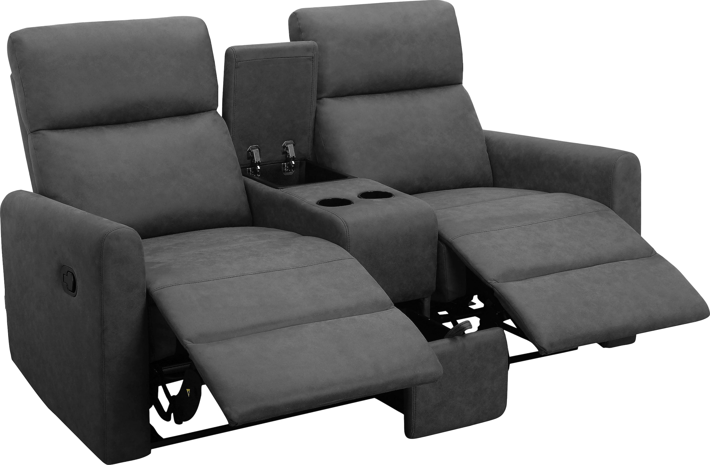 Home affaire 2-Sitzer »Daoulas, 2er-Kinosofa, TV-Sessel, Multimedia-Sofa«, Kinosofa mit Relaxfunktion, Getränkehalter und Stauraum