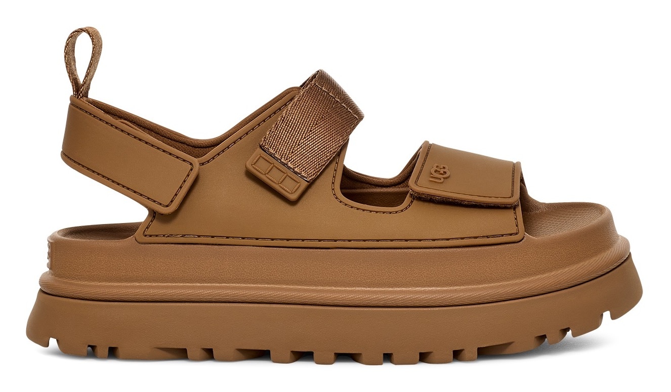 UGG Plateausandale »GOLDENGLOW«, Sommerschuh, Strandschuh, Plateausandale mit Klettverschlüsse
