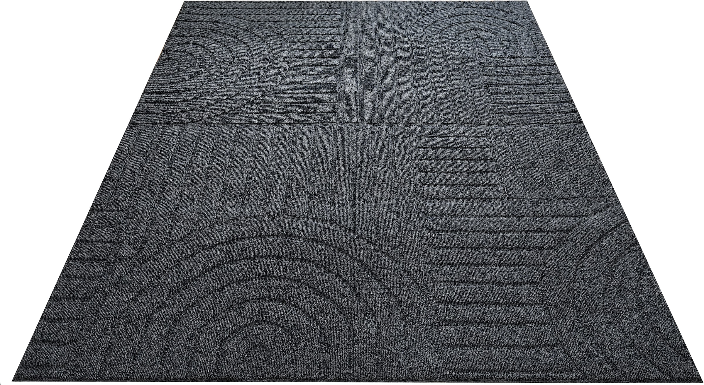 OTTO home Teppich »Neele, Boho-Design, Hoch-Tief, waschbar« rechteckig 12 mm Höhe 3D Optik, Skandinavisch, Designteppich, Wohnzimmer, Schlafzimmer