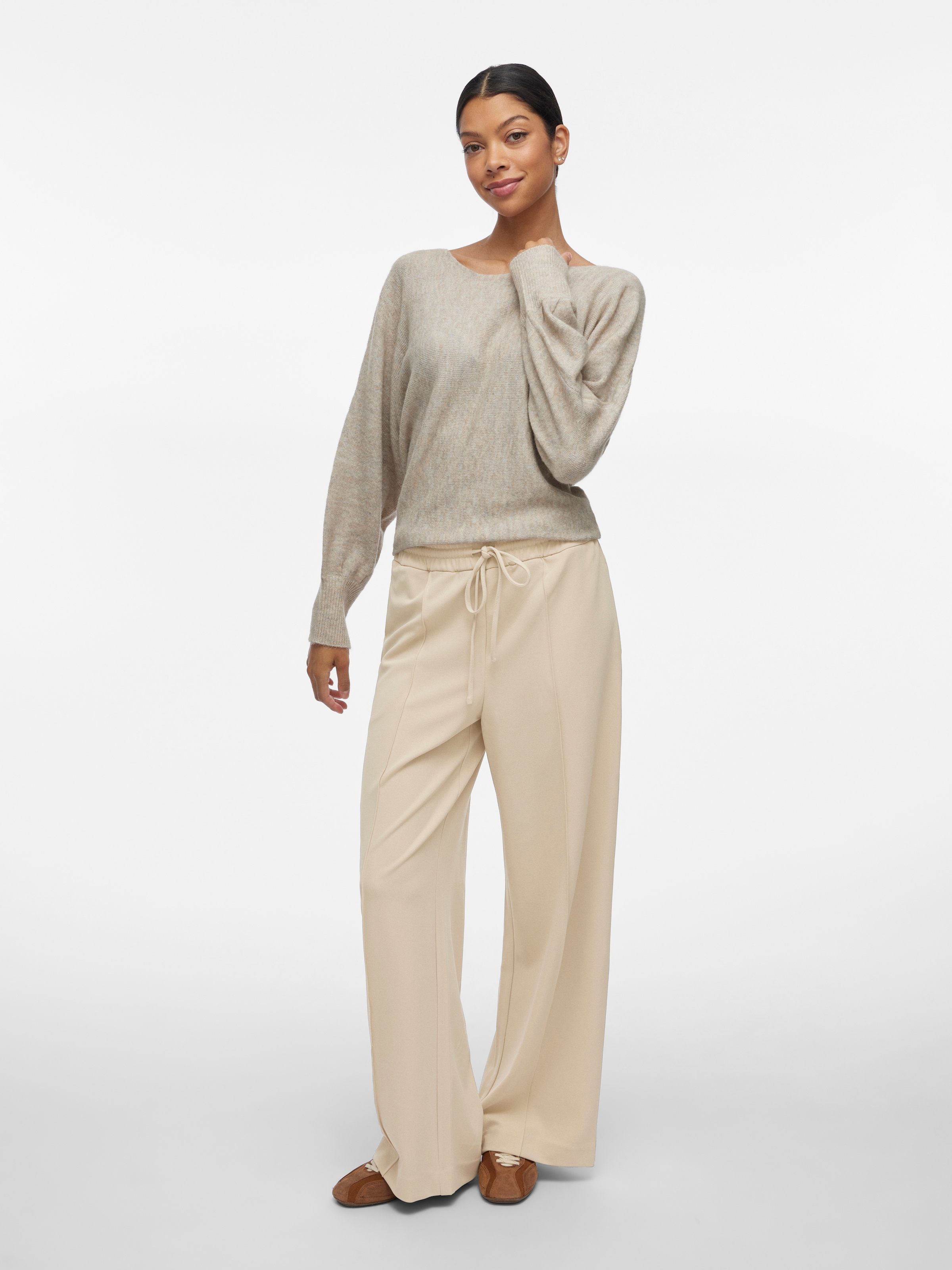Vila Schlupfhose »VICLUA HW WIDE PANTS-NOOS«  Materialmix