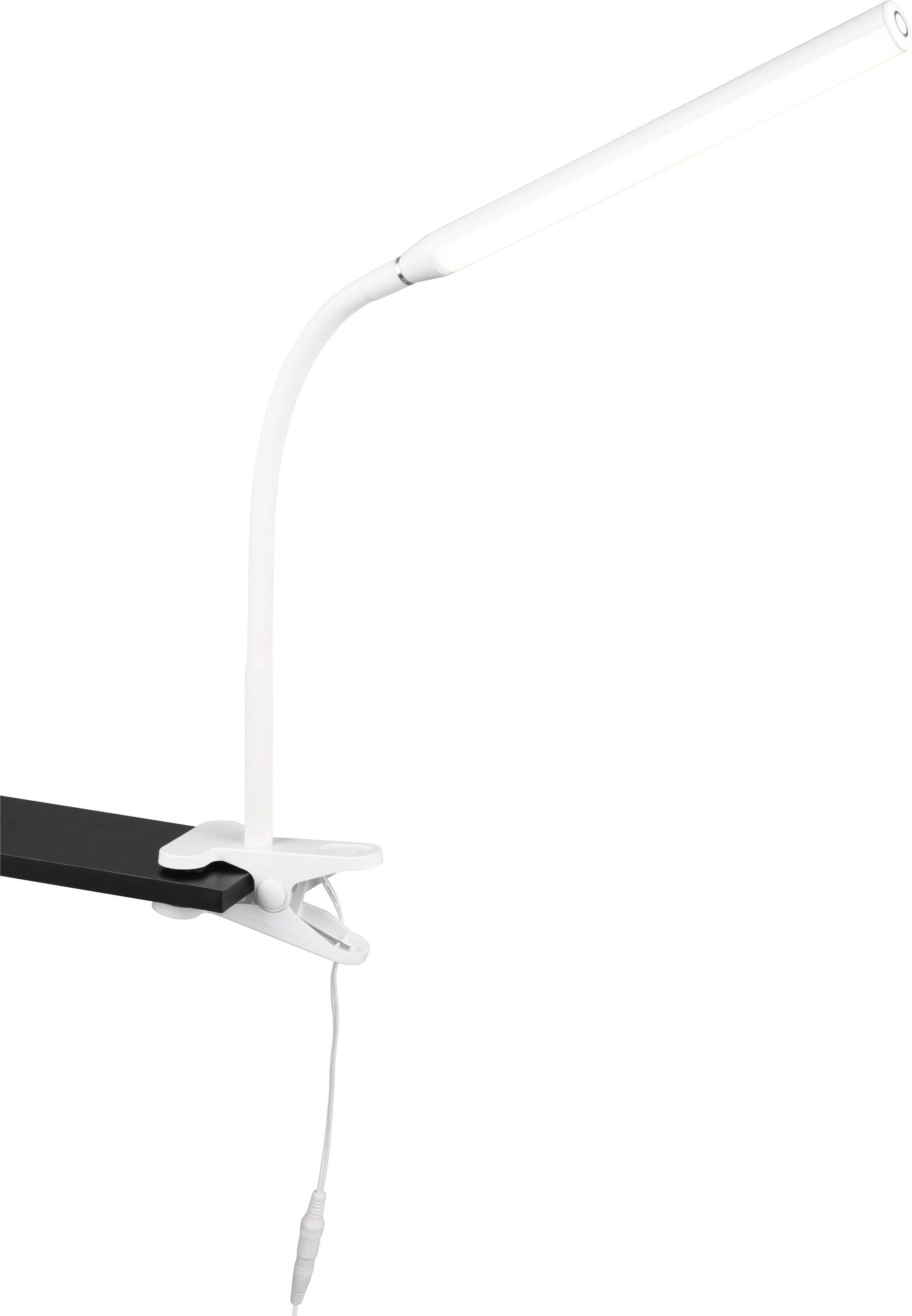 REALITY Leuchten LED Klemmleuchte »NEVADA, 5W 600 Lumen CCT 3000-4000-5000K wamweiß-kaltweiß« LED-Board 1 Stk. Farbwechsler | warmweiß - kaltweiß Lichtfarbe einstellbar dimmbar per Sensordimmer schwenkbare Klemmlampe