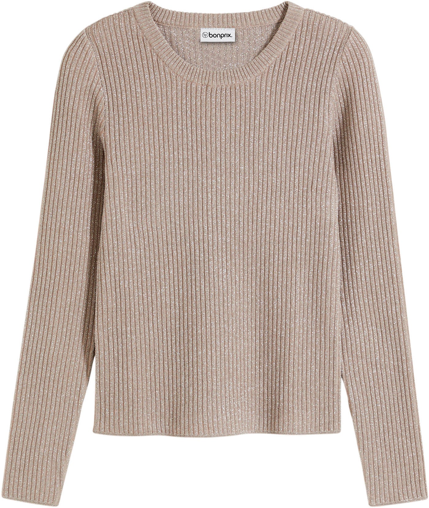 bonprix Strickpullover aus Viskose, Polyester, Polyamid und metallisierten Fasern