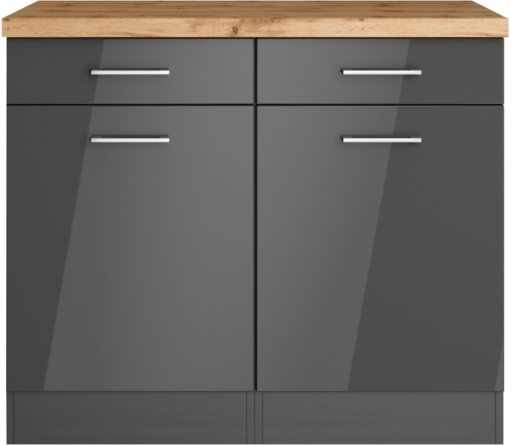 KOCHSTATION Unterschrank »KS-Milan«, HELD Möbel, Unterschrank 100 cm, matte oder hochglänzende Fronten