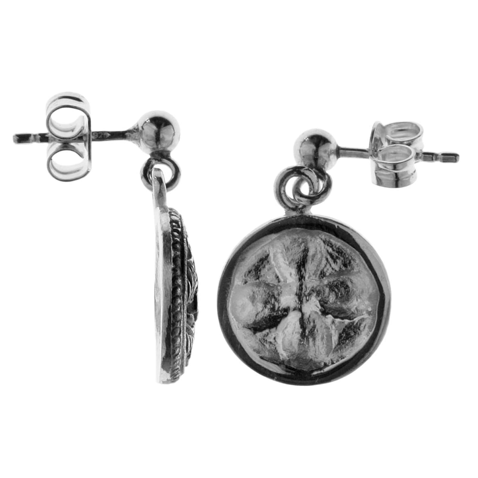 OSTSEE-SCHMUCK Paar Ohrhänger »- Hiddensee 13 mm rund - Silber 925/000 -,«