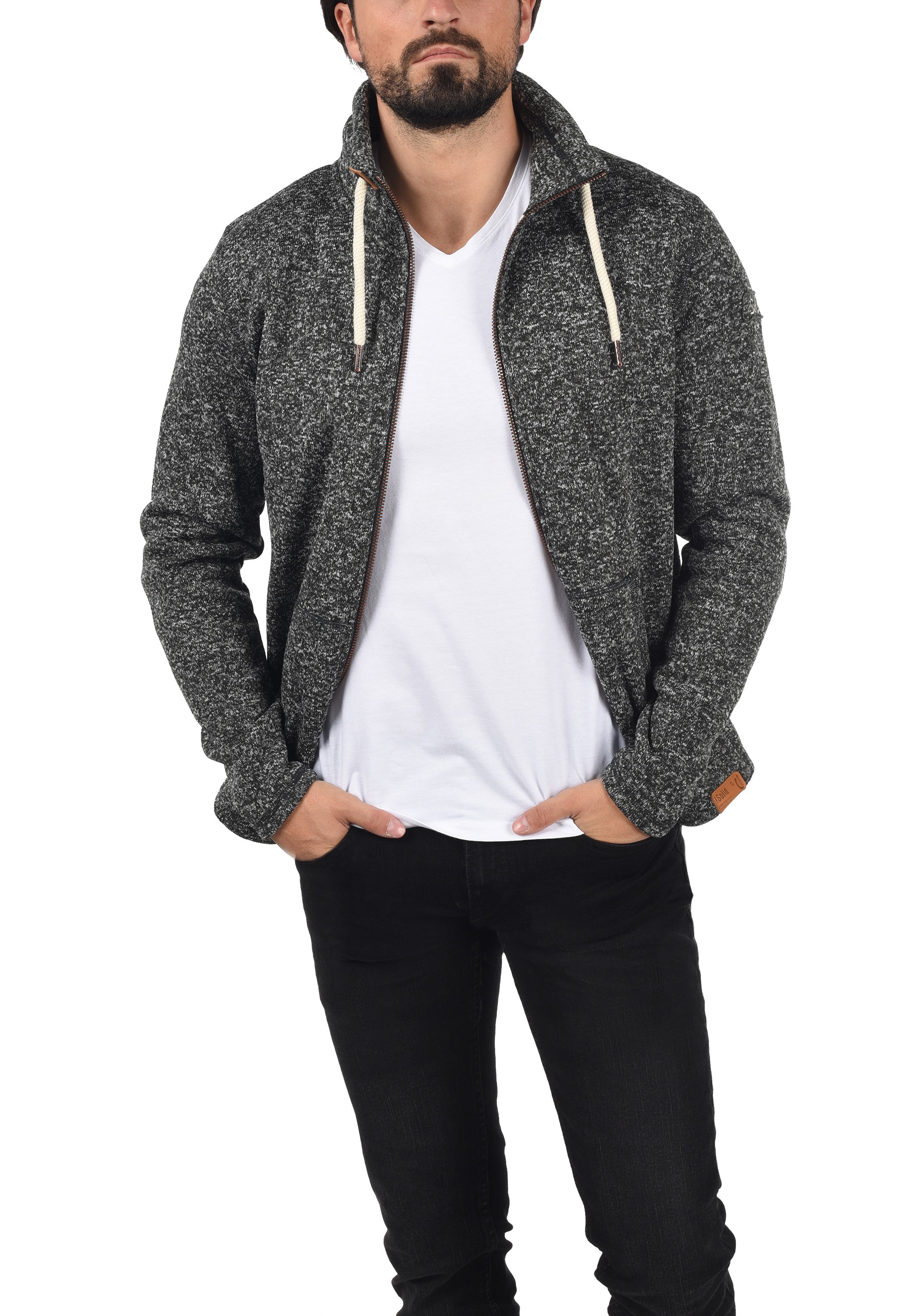 !Solid Fleecejacke »Fleecejacke SDLuki«, ohne Kapuze