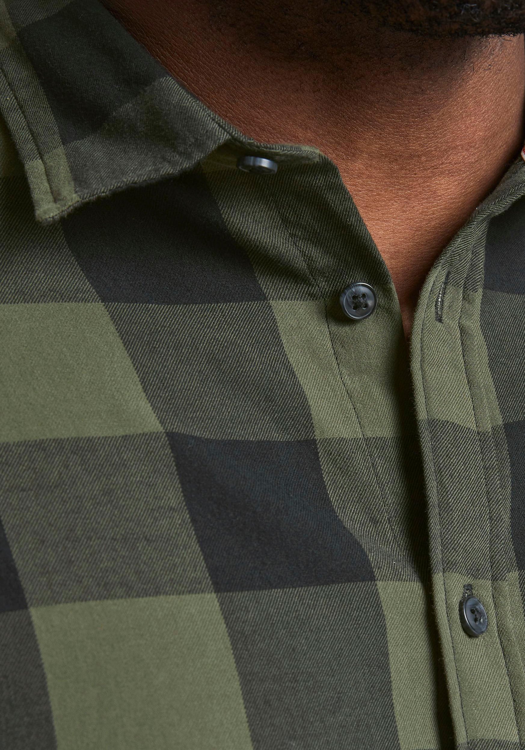Jack & Jones PlusSize Karohemd »GINGHAM TWILL SHIRT«, Bis Größe 6XL