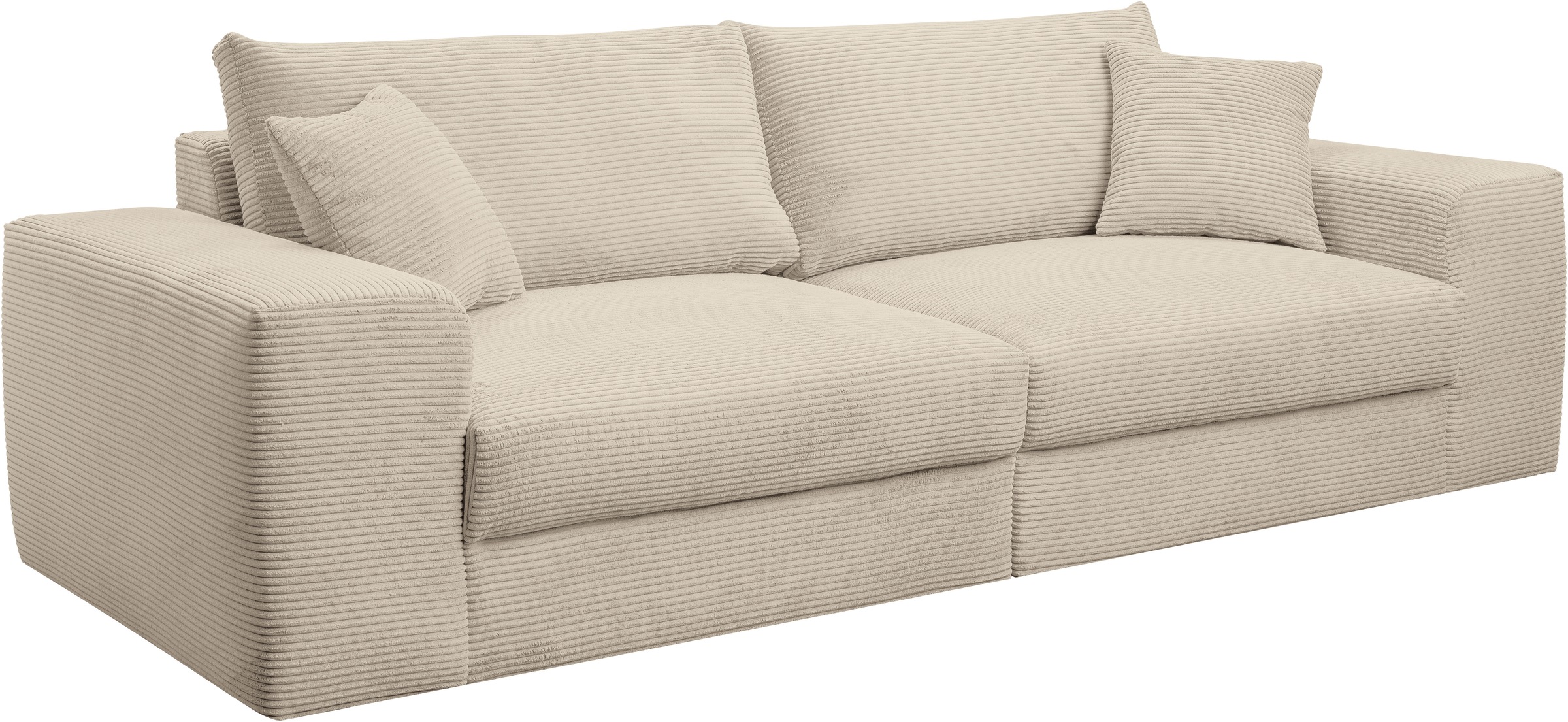 WERK2 Big-Sofa »Rozzana Mega Sofa mit viel Platz, aktuelle Bezüge. Breite 246cm«, mit losen Rückenkissen