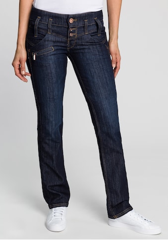Freeman T. Porter Gerade Jeans »Amelie SDM«, doppelte Passe mit knack PO Effekt kaufen