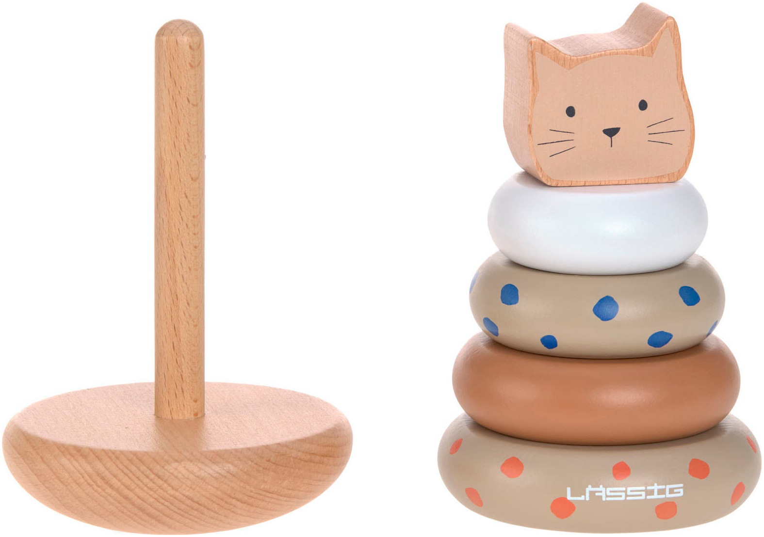 LÄSSIG Stapelspielzeug »Stapelringturm Wood Little Mateys«, FSC® - schützt Wald - weltweit
