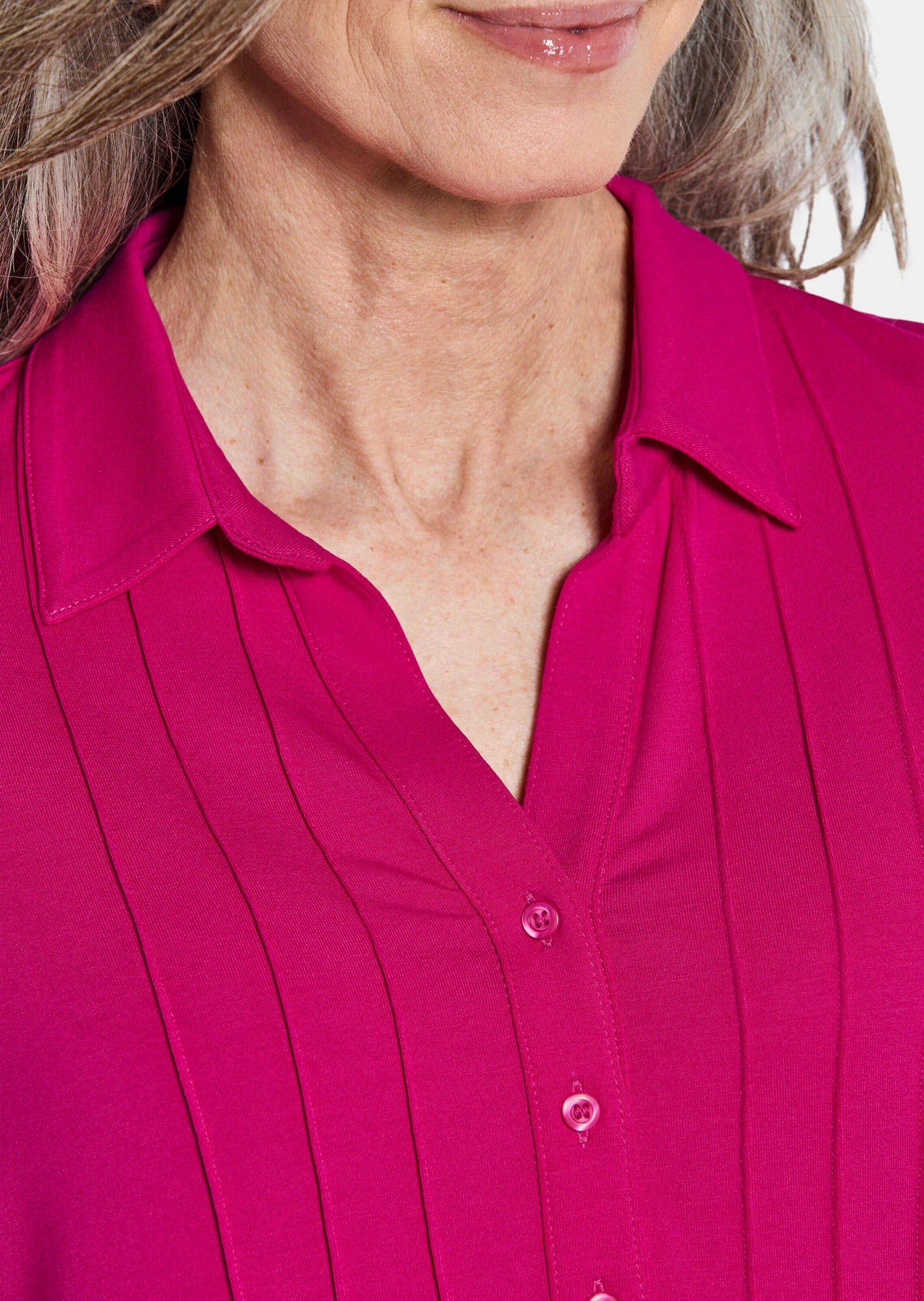 GOLDNER Tunika »Kurzgröße Tunikashirt aus Jersey mit Biesen«