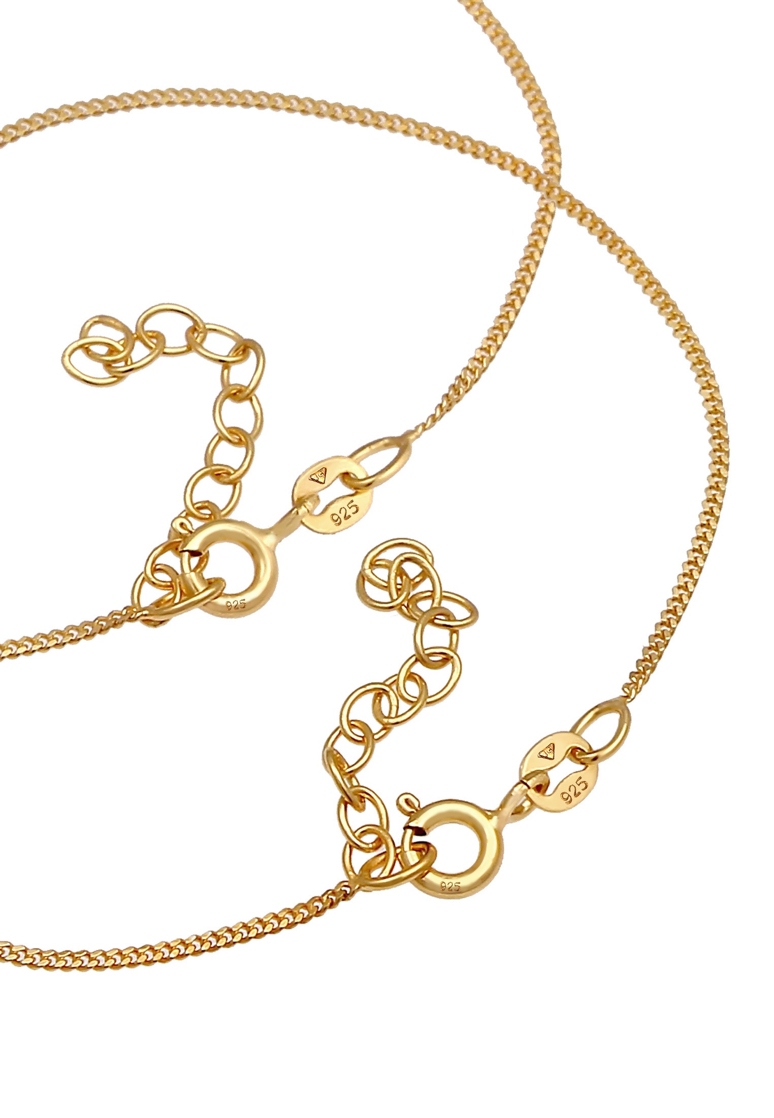 Elli Armketten Set »Armband Plättchen Disc Kreis Rund Set (2 tlg) 925 Silber«