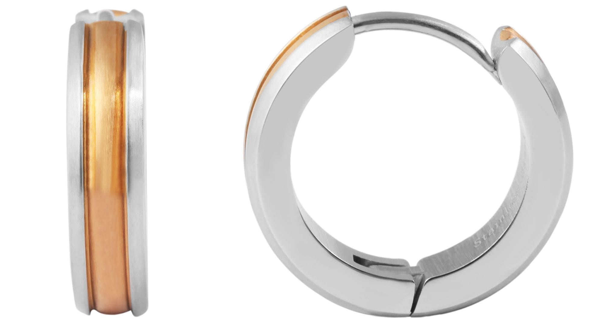 Adelia´s Paar Creolen »Damen Ohrringe ¿ Klappcreole aus Edelstahl«