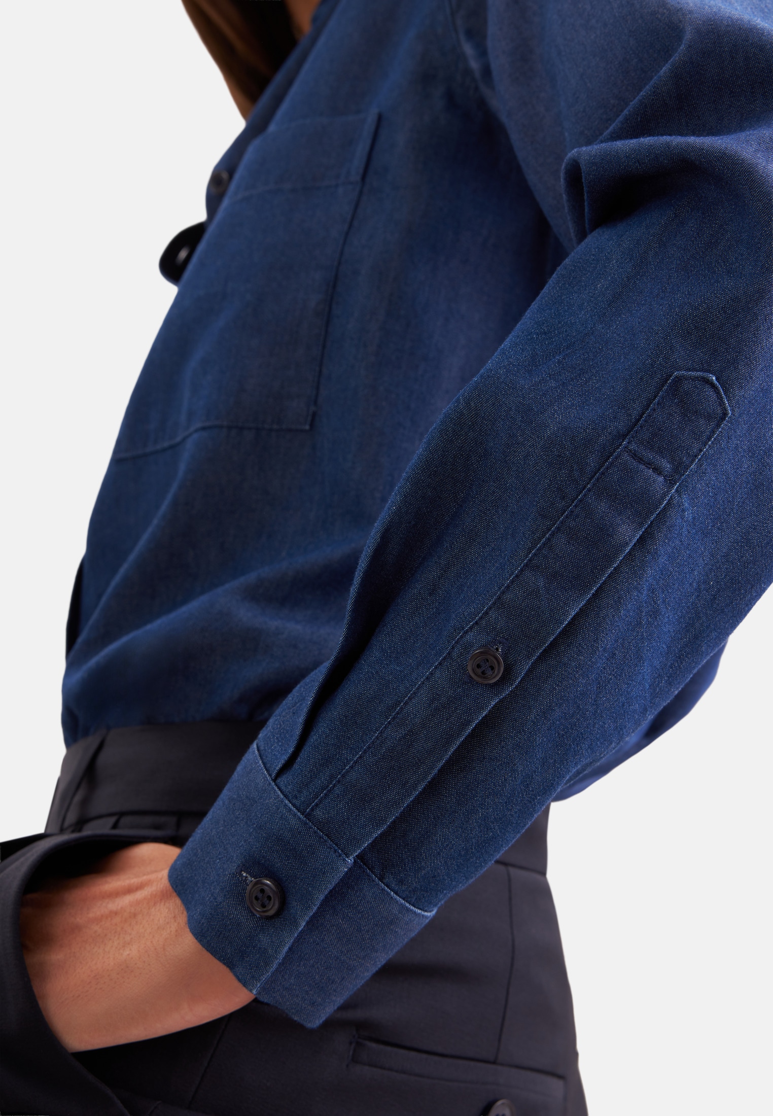 seidensticker Hemdbluse 1/1 Kragen Denim