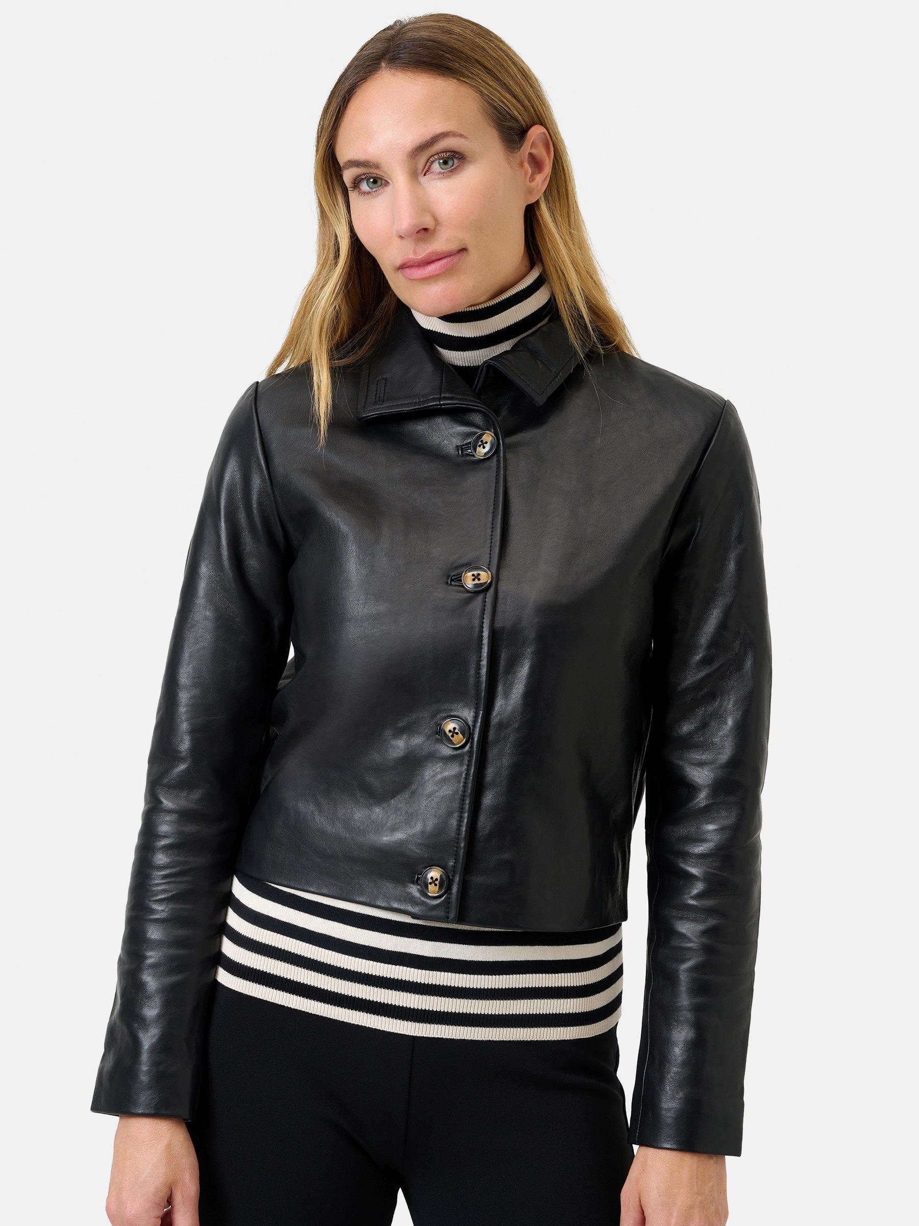 RICANO Lederjacke »Lederjacke Juliette« ohne Kapuze Handgefertigt aus echtem Leder