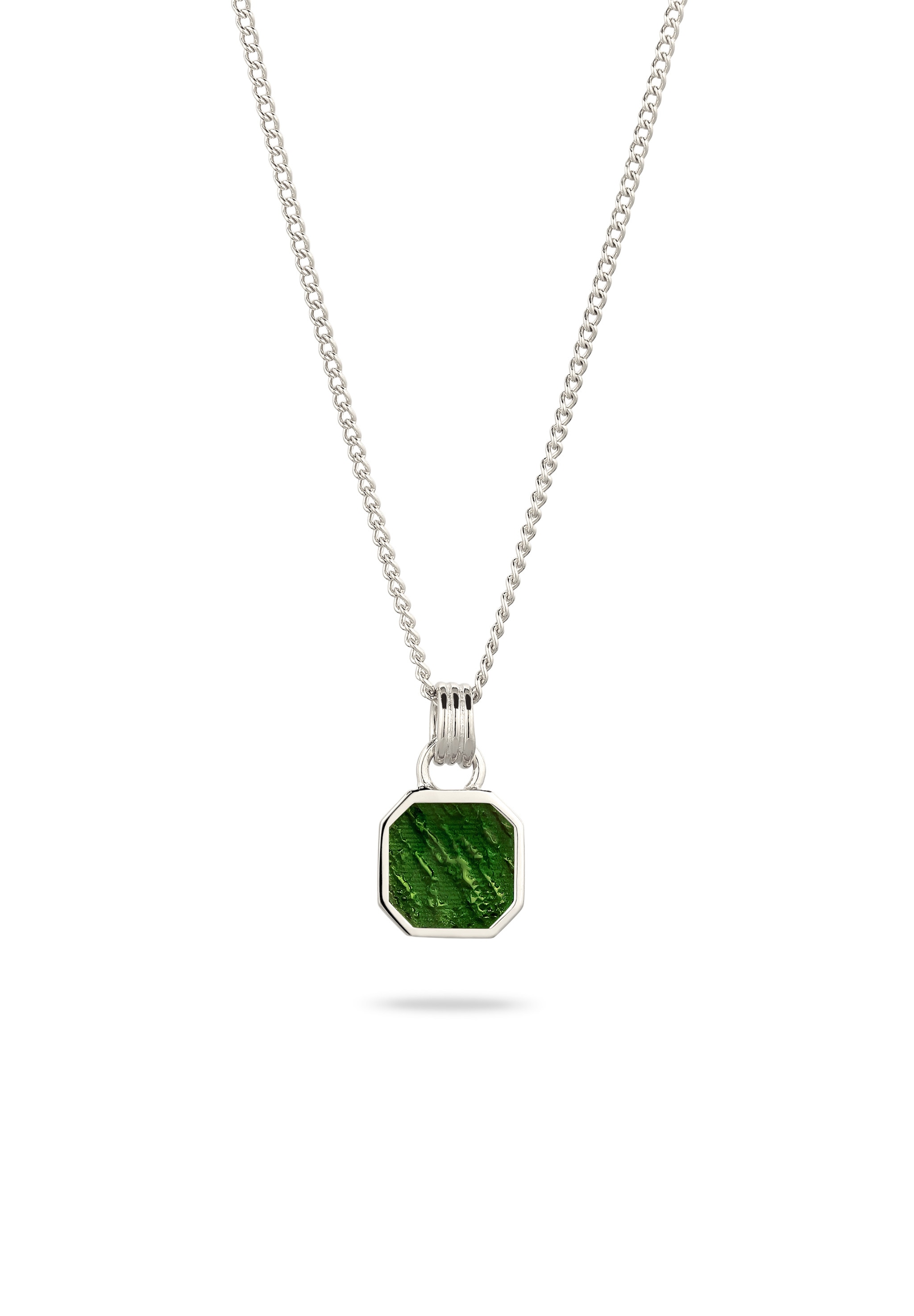 Kuzzoi Kette mit Anhänger »Halskette Anhänger Emaille Grün 925 Sterling Silber«