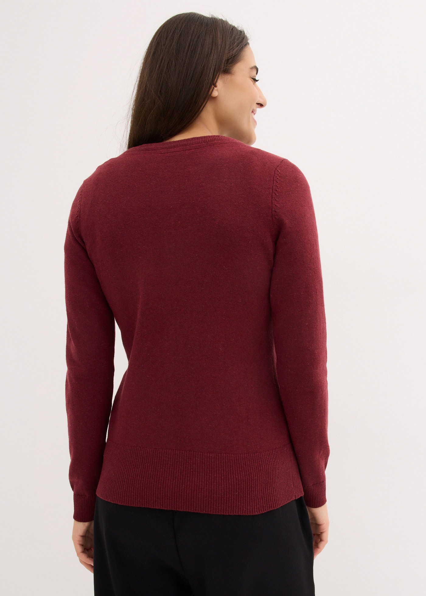 bonprix Strickjacke mit dezenter Knopfleiste