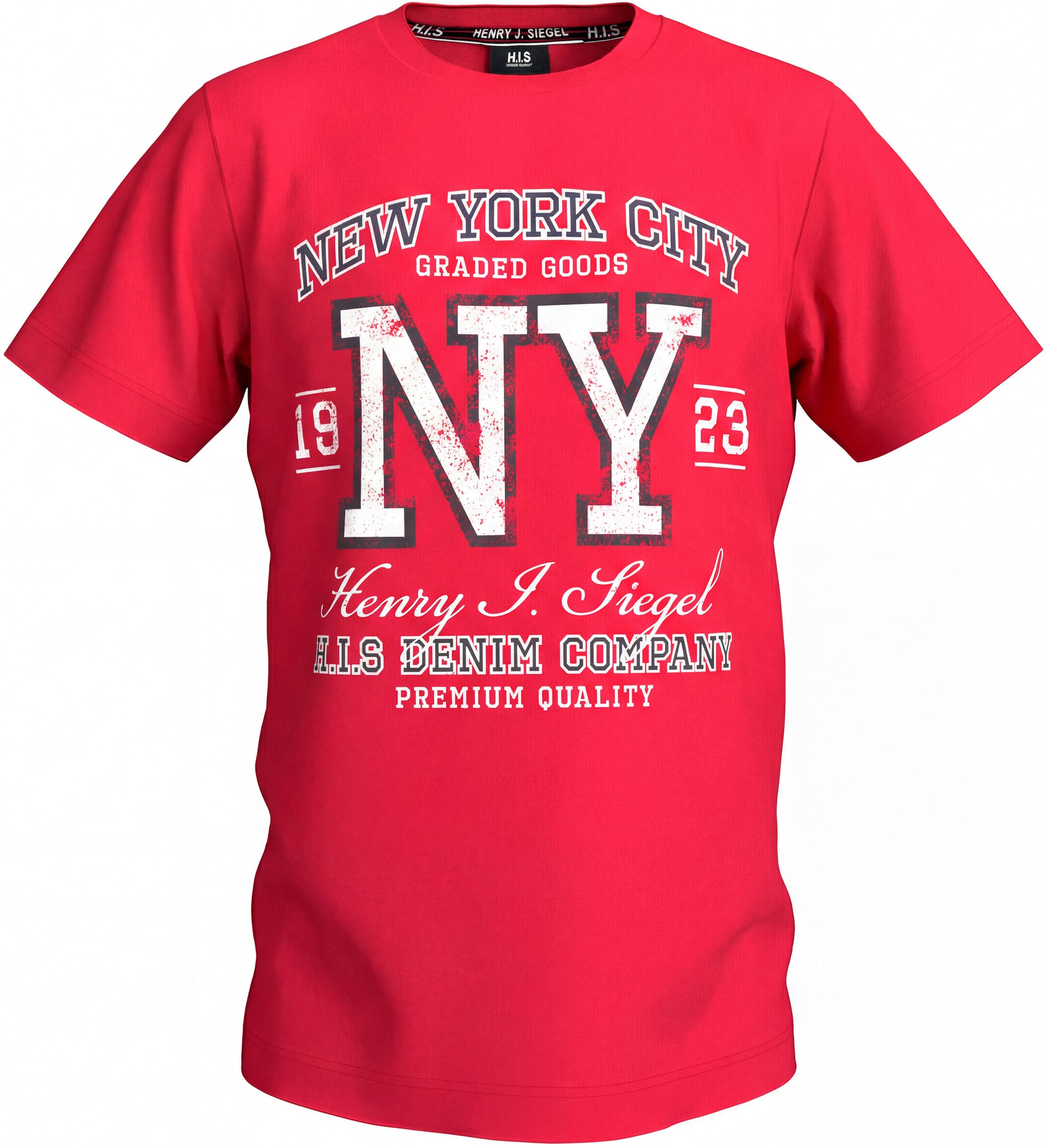 H.I.S T-Shirt »2er Pack T-Shirts HIS-Logo« Packung, 2,  modischer Stil, Kurzarm, mit Logodruck, aus Baumwolle, für Jungen