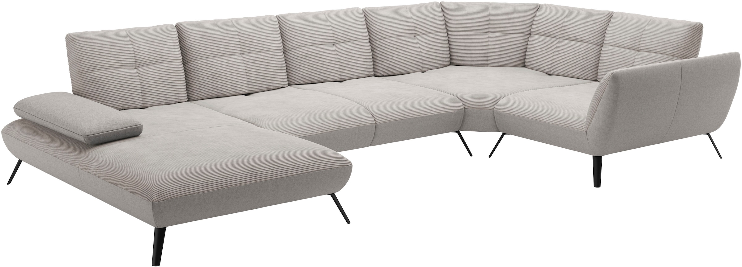 Places of Style Wohnlandschaft »Mikado U-Form«, inkl. Sitztiefenverstellung und Armteilverstellung
