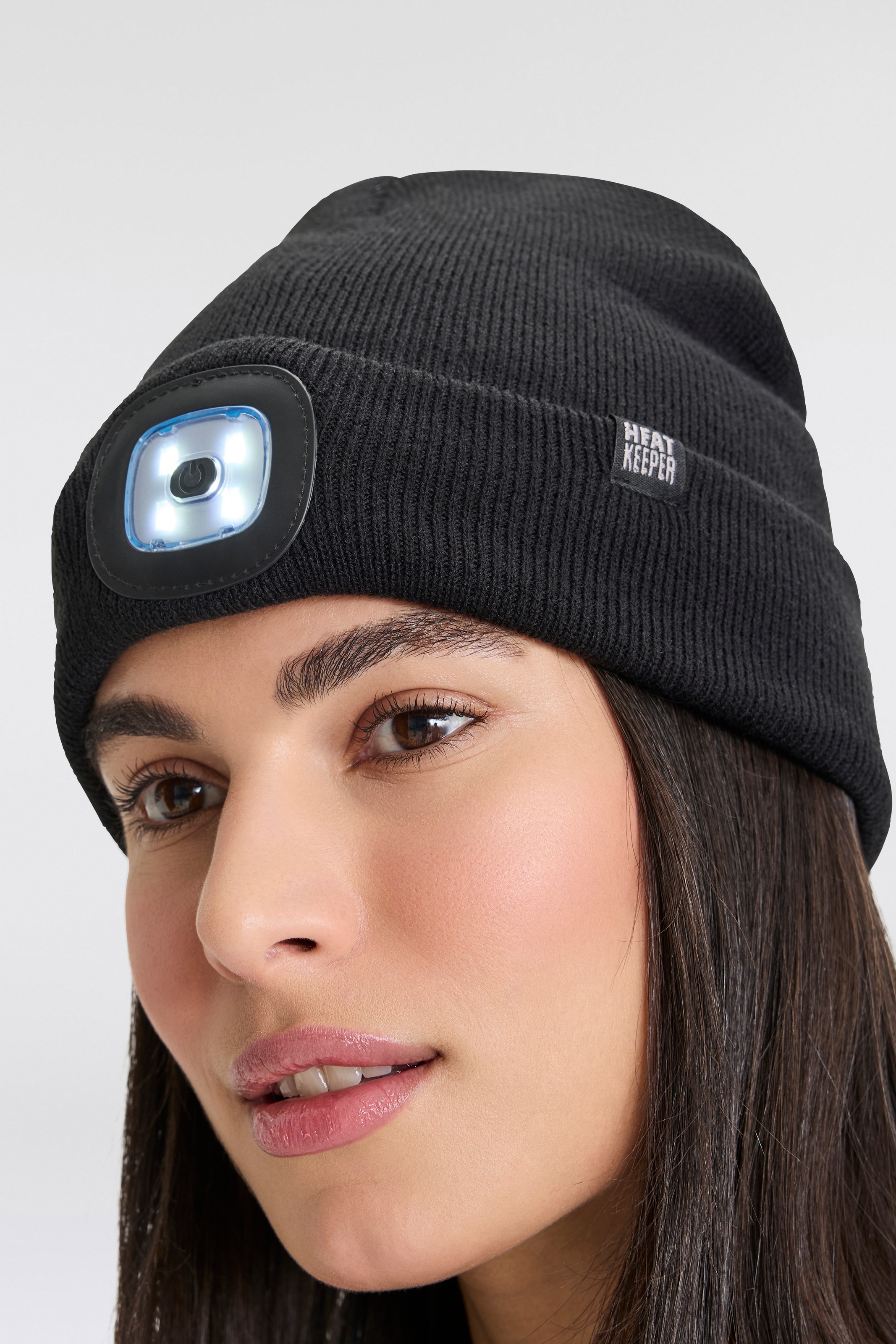 Heatkeeper Strickmütze »MEN THERMAL BEANIE+LED LIGHT RECHARGE«, wiederaufladbarer, abnehmbaren LED-Leuchte für die dunkle Jahreszeit