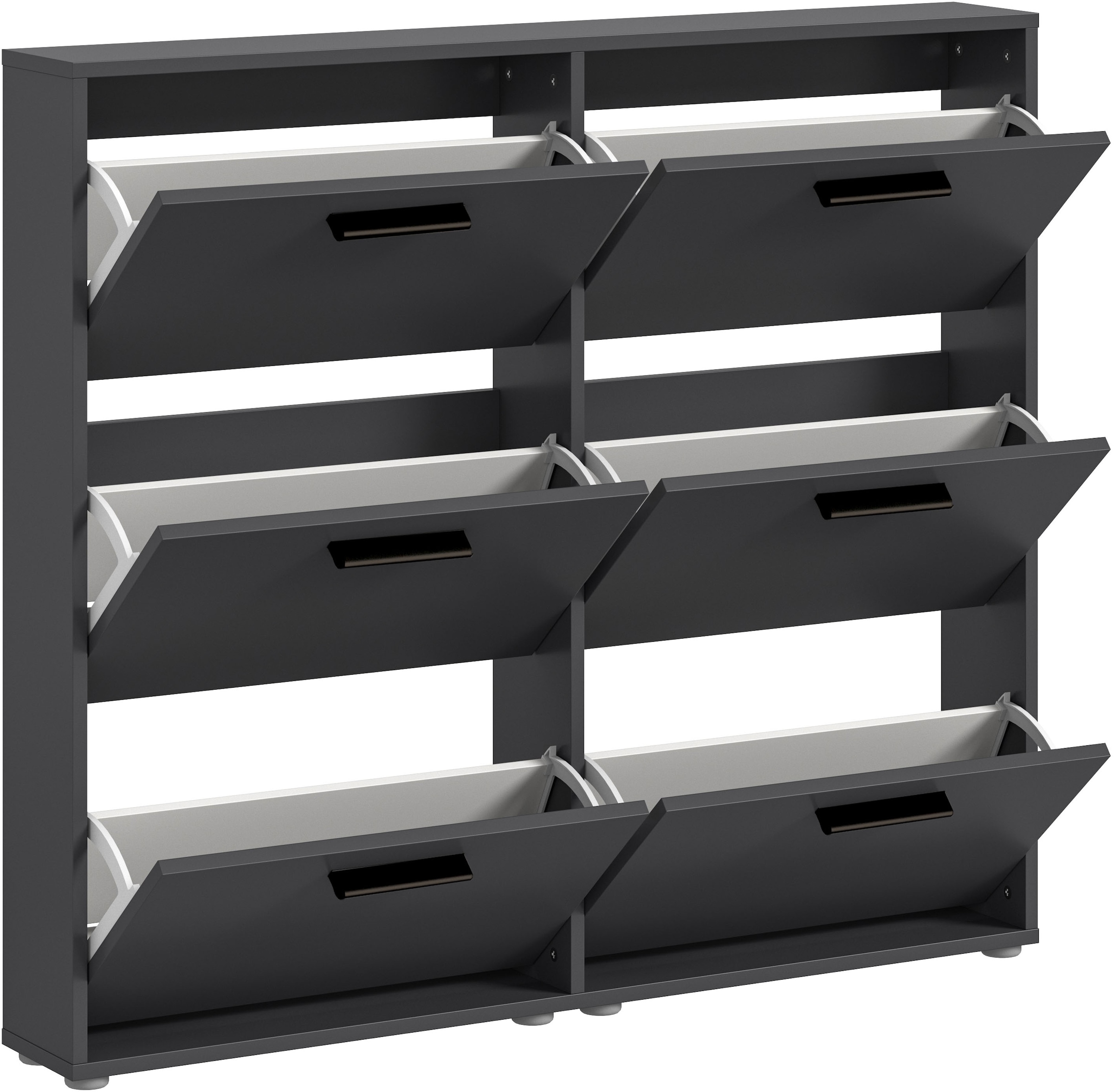 HBZ Schuhkommode »Sam Schuhkipper, Schuhschrank BxHxT 116x103x17 cm«, (1 St.), mit 6 Klappen