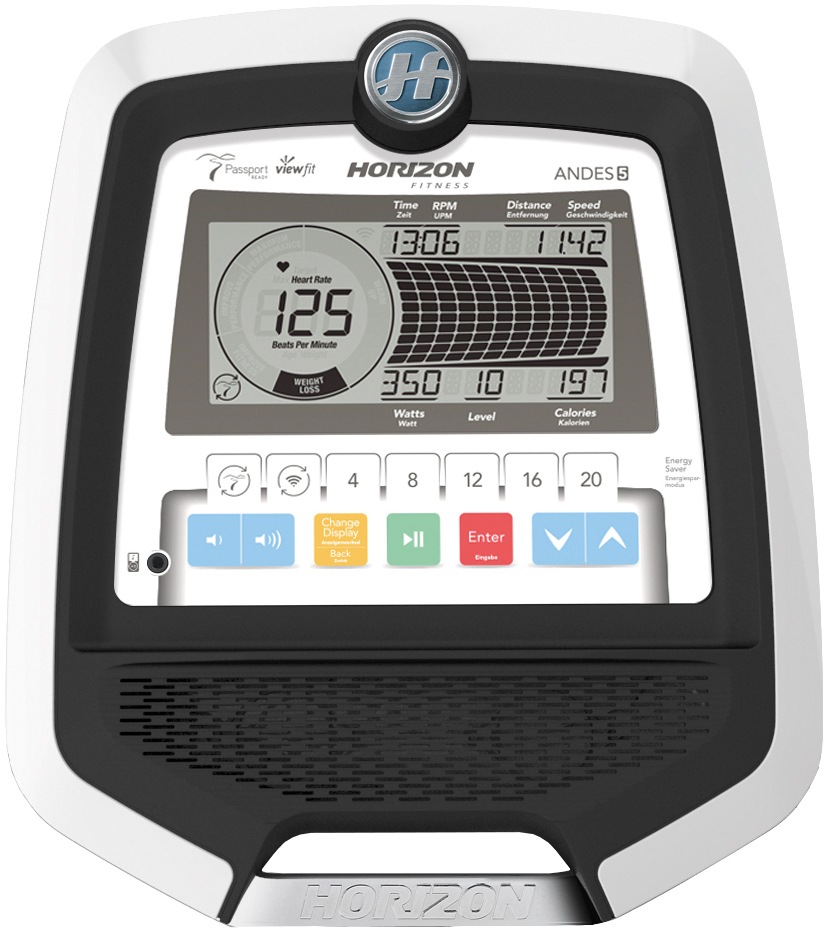 Horizon Fitness Ellipsentrainer-Ergometer »Andes 5 Viewfit«, klappbar
