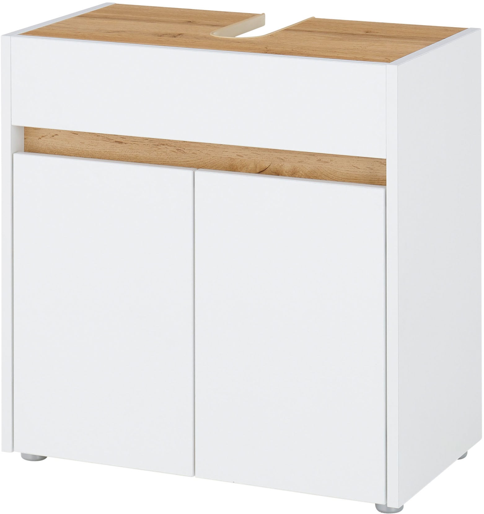 INOSIGN Waschbeckenunterschrank »CITY/GIRON, Waschtisch mit Griffmulde, Badschrank in...