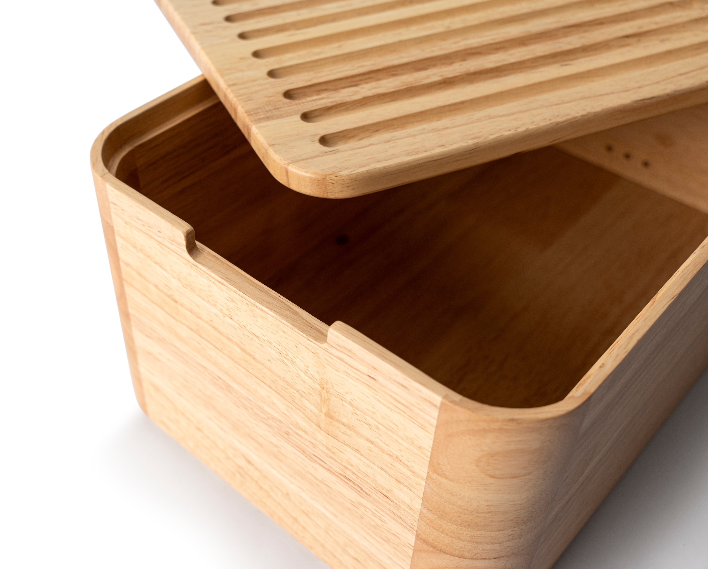 Continenta Brotkasten »mit Deckel, Gummibaum« 2 Stk. tlg. 36x23x16 cm, integriertes Brotschneidebrett