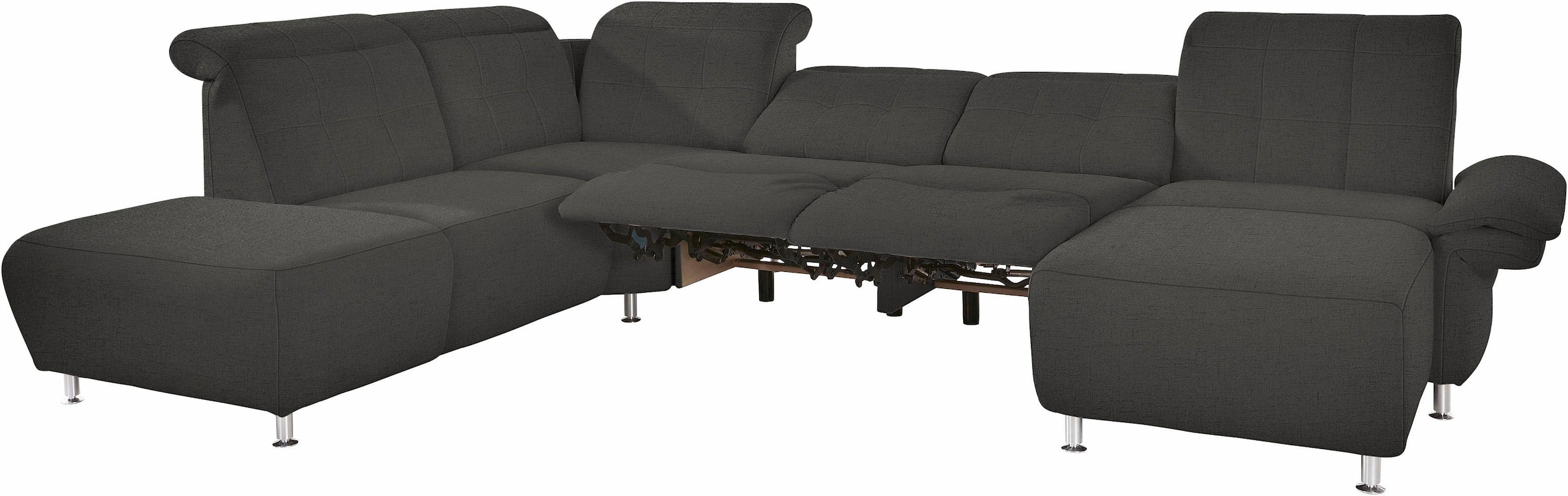 Home affaire Wohnlandschaft »Manhattan U-Form« 2 Sitze mit elektrischer Relaxfunktion, verstellbare Armlehnen