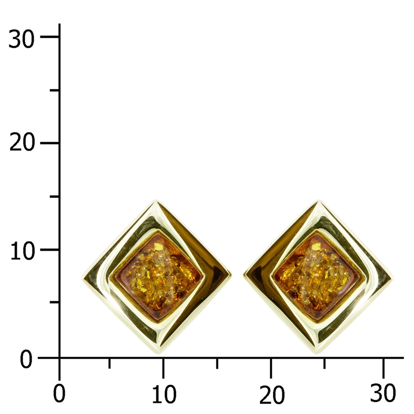 OSTSEE-SCHMUCK Paar Ohrstecker »- Vica - Gold 333/000 - Bernstein«