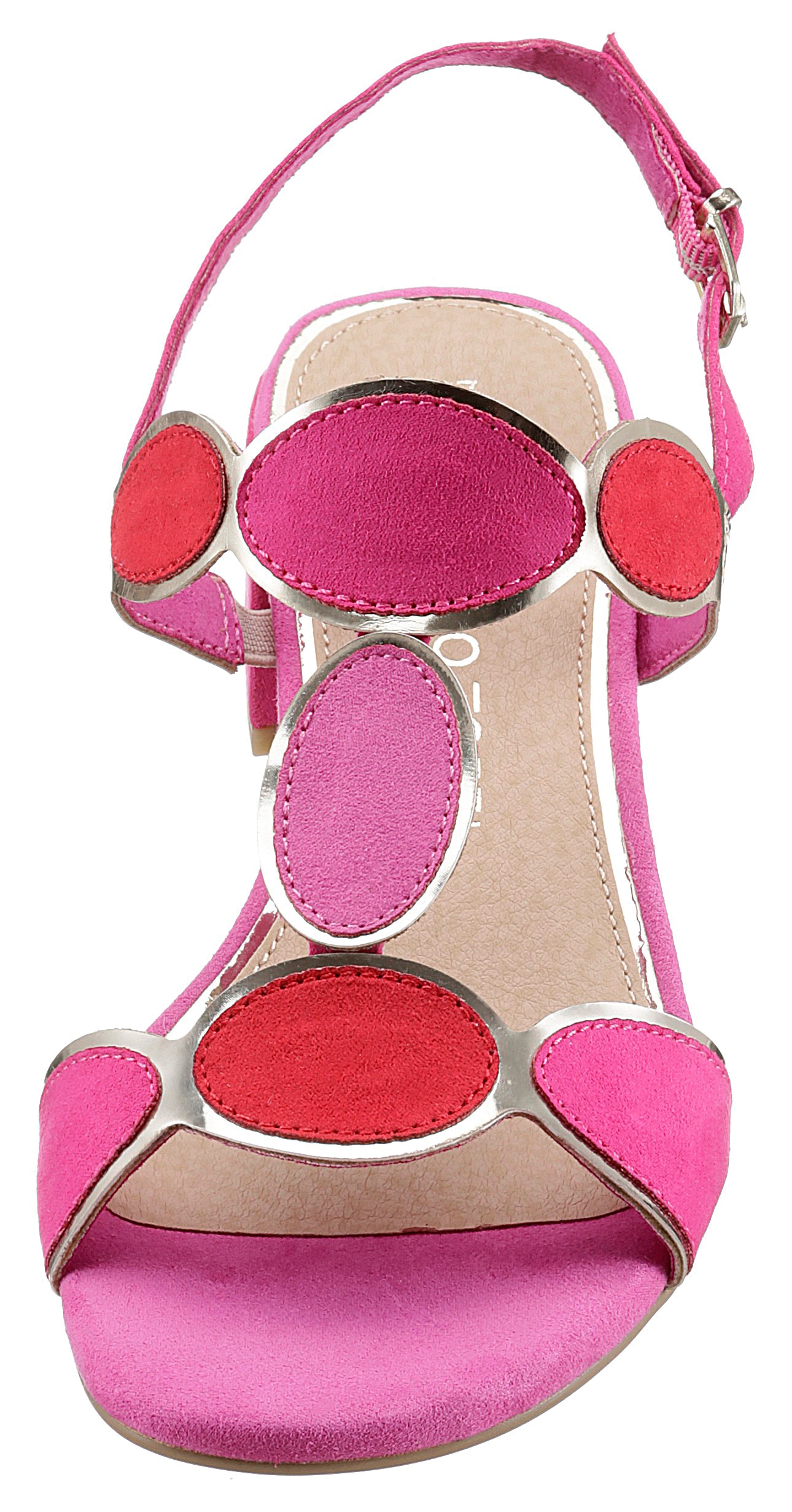 MARCO TOZZI Sandalette, Blockabsatz, Sommerschuh, Riemchensandale mit verstellbarer Schnalle