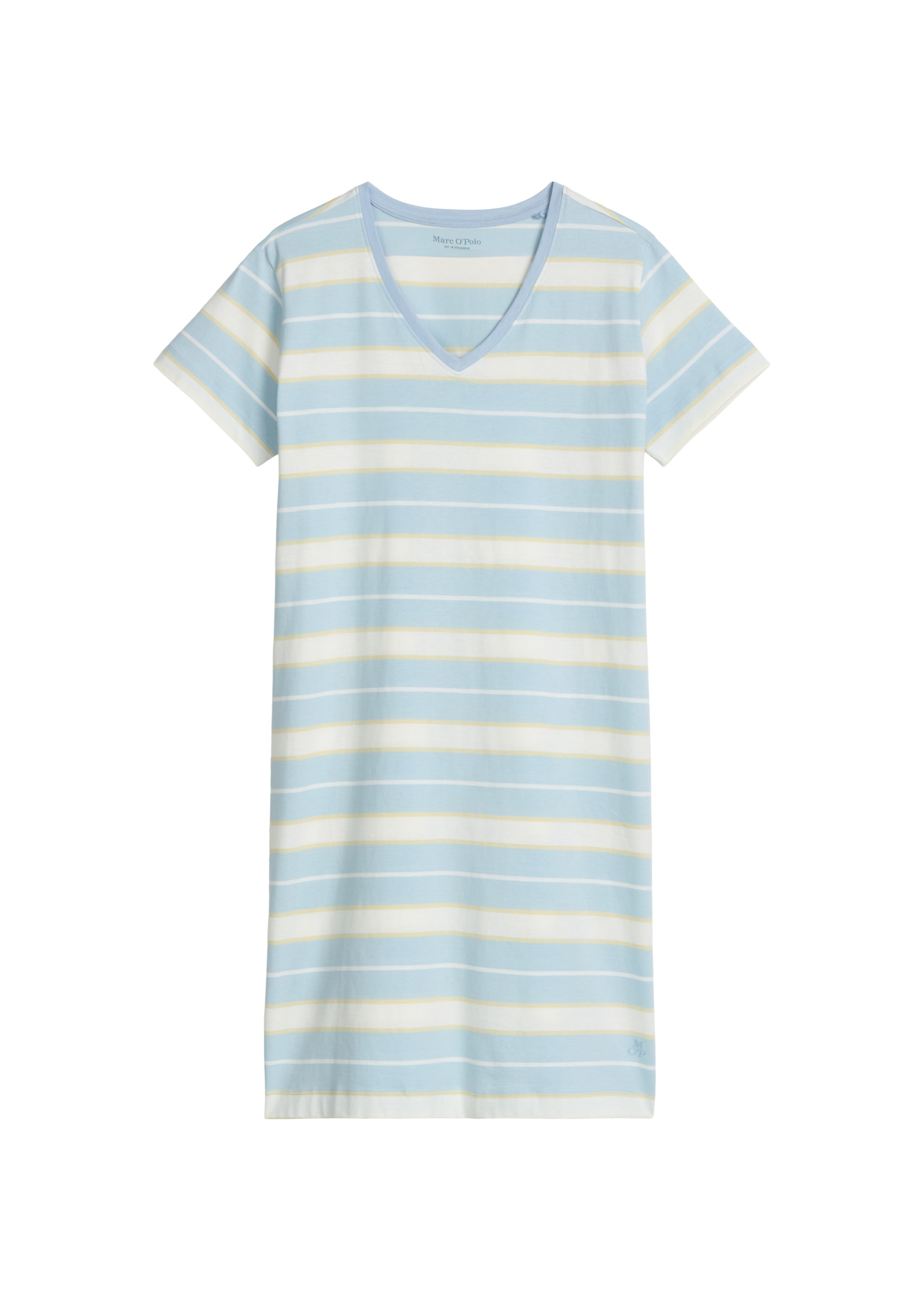 Marc O'Polo Nachthemd »Mix N Match Cotton« Ohne Taschen mit kurzem Arm und V-Ausschnitt, gestreift