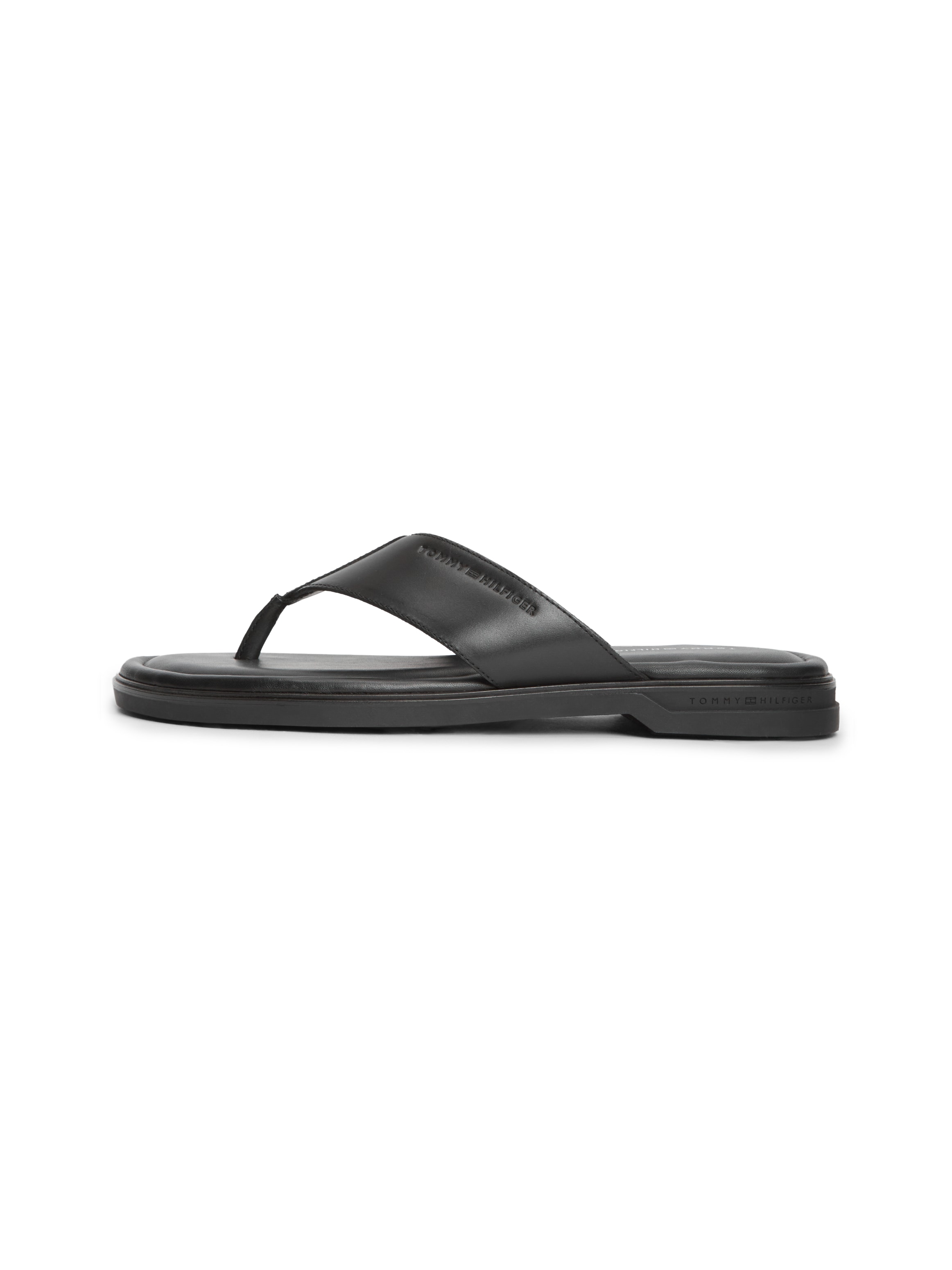 Tommy Hilfiger Zehentrenner »PREMIUM COMFORT LTH TOE SANDAL«  Flats, Sommerschuh mit seitlicher Logoprägung