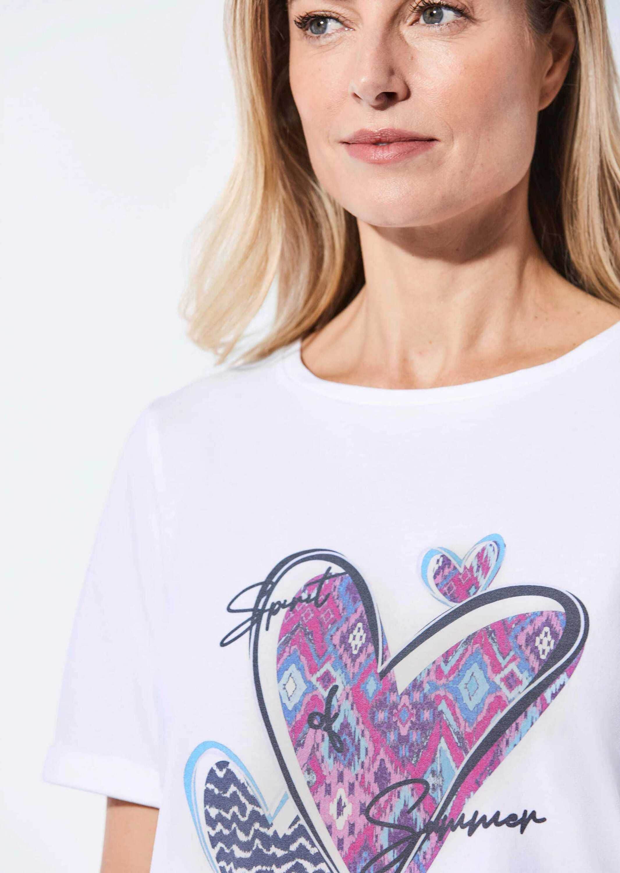 GOLDNER Kurzarmshirt »Kurzgröße Jerseyshirt aus Druck«