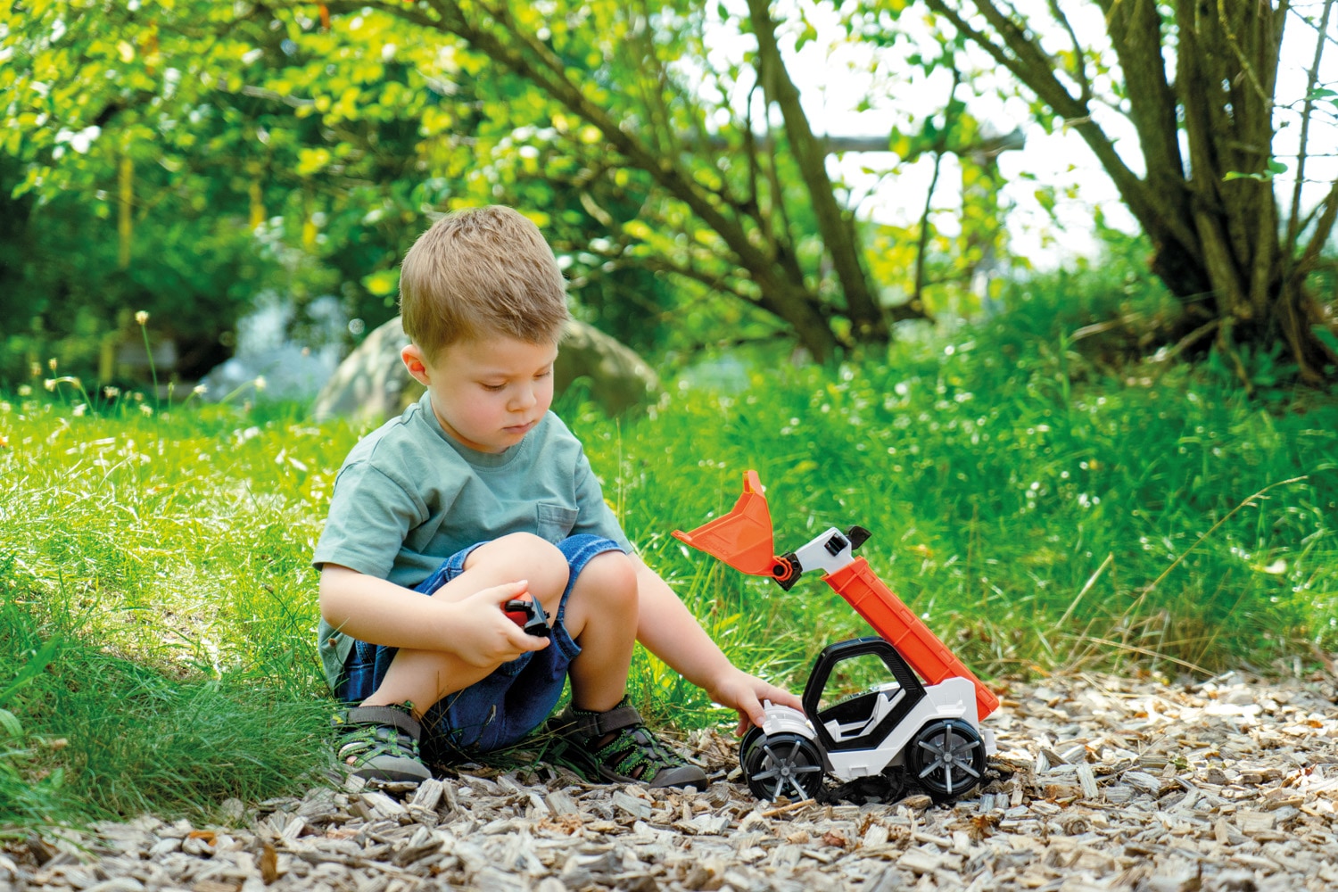 Lena® Spielzeug-Bagger »Truxx Teleskoplader mit Schaufel« Made in Europe