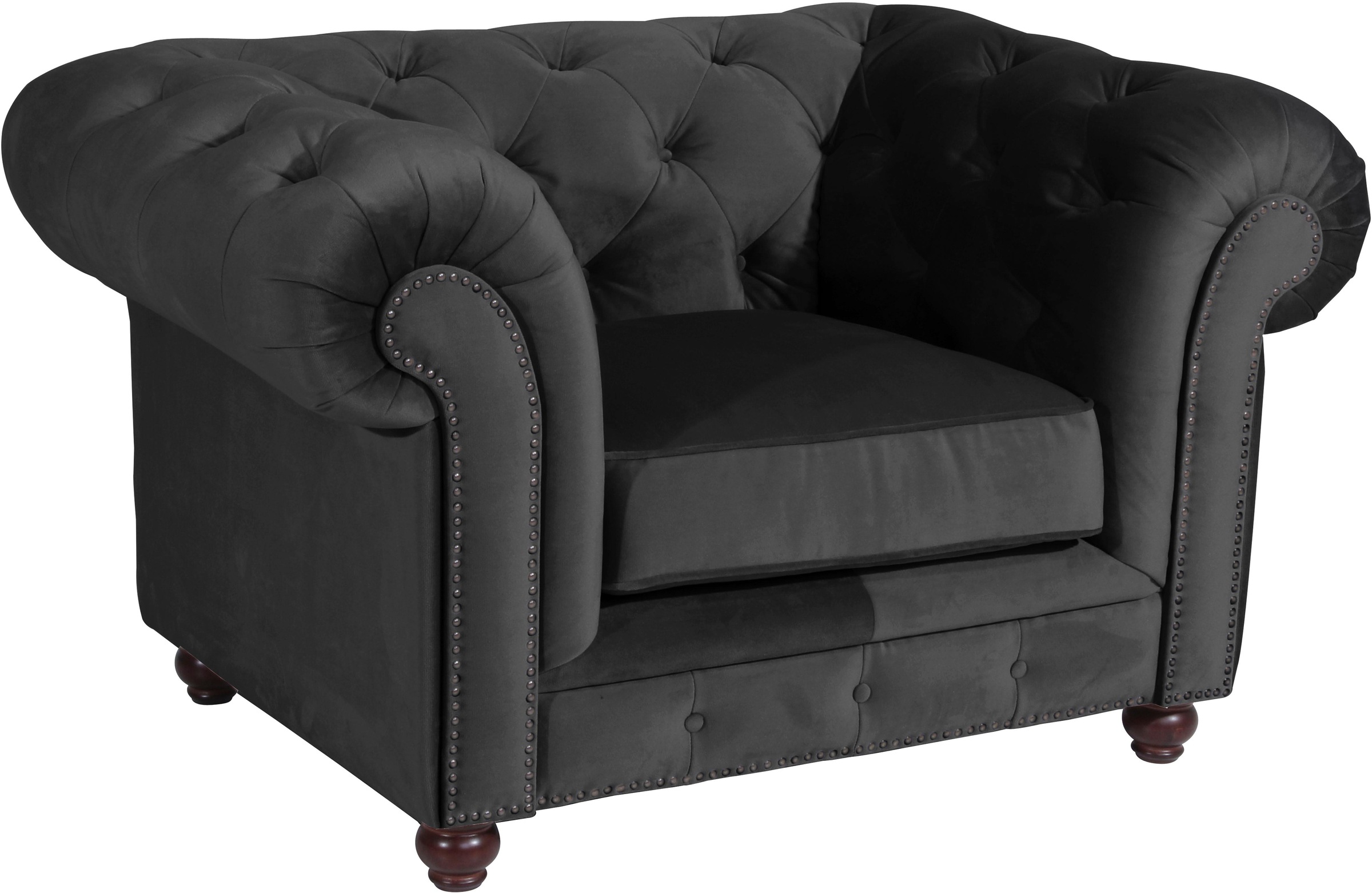 Max Winzer® Chesterfield-Sessel »Old England, Loungesessel, modern, Retro und elegant, bequemer Sessel«, mit edler Knopfheftung