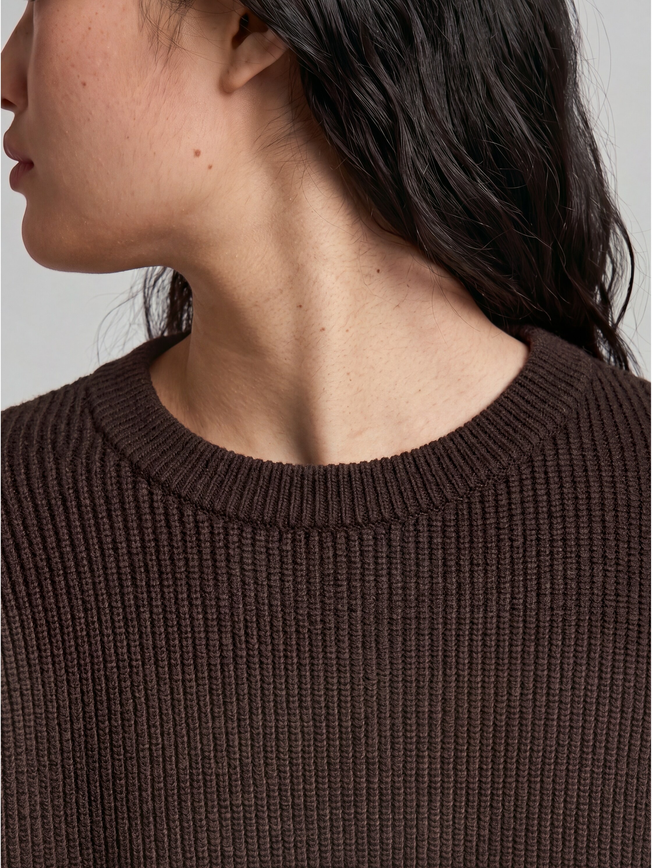 TOM TAILOR PLUS Strickpullover Langarmpullover mit Rundhals / Viskosemix