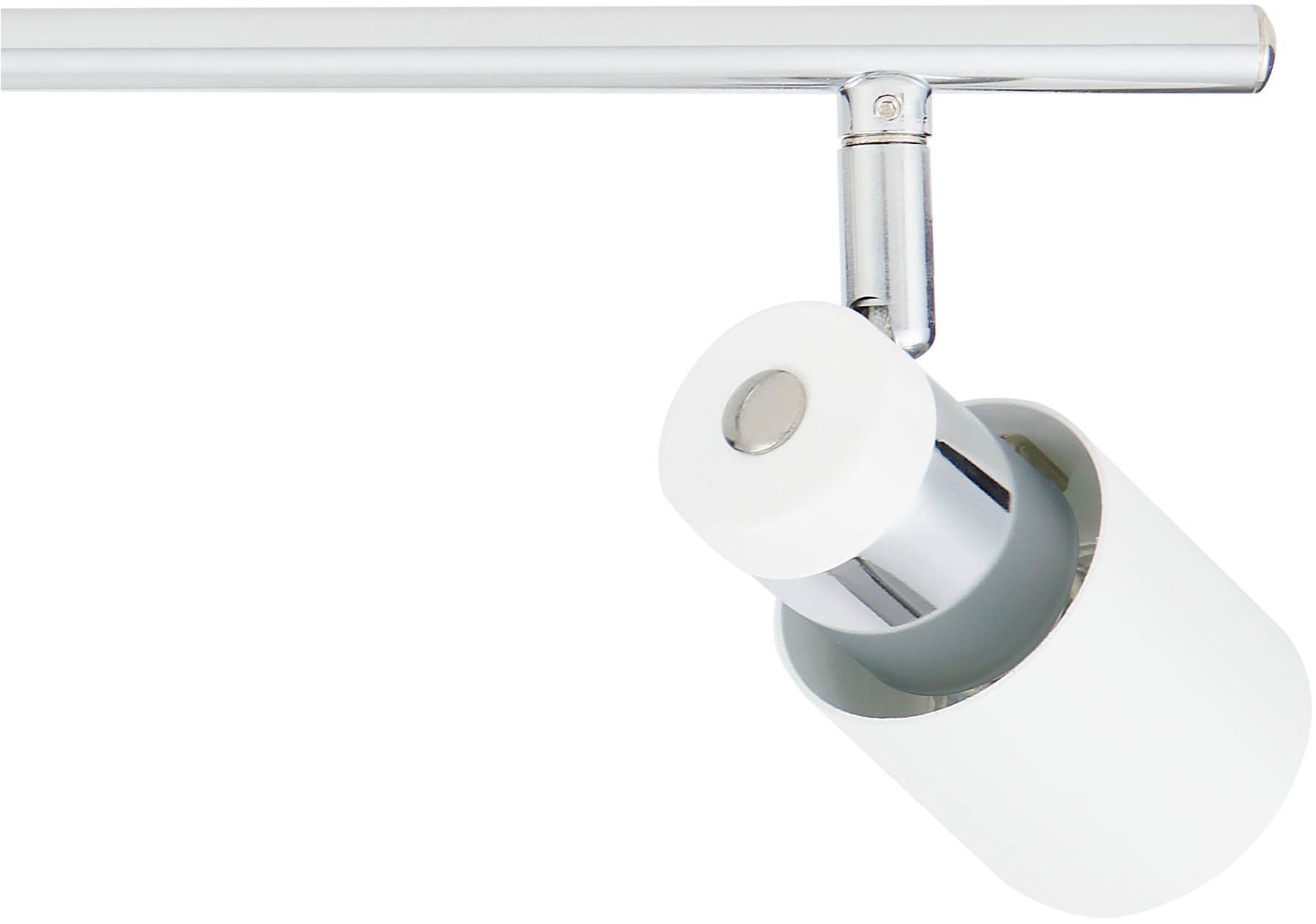 EGLO Deckenleuchte »Davida Deckenlampe, Deckenspot aus Metall, Wohnzimmerlampe, GU10« GU10 1 Stk. Spot - L58 x B7 cm - chrom, weiß - 3X4,6W inkl.