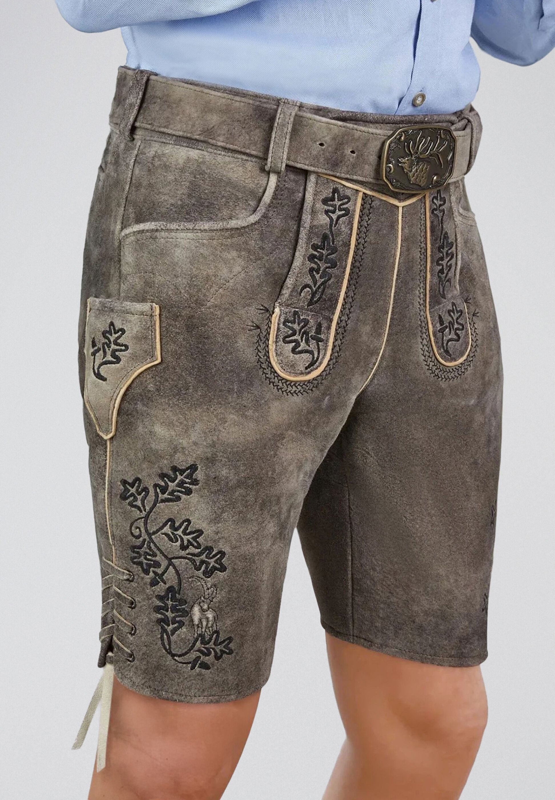 Spieth & Wensky Lederhose »Hornbeck«  detailreiche Stickerei
