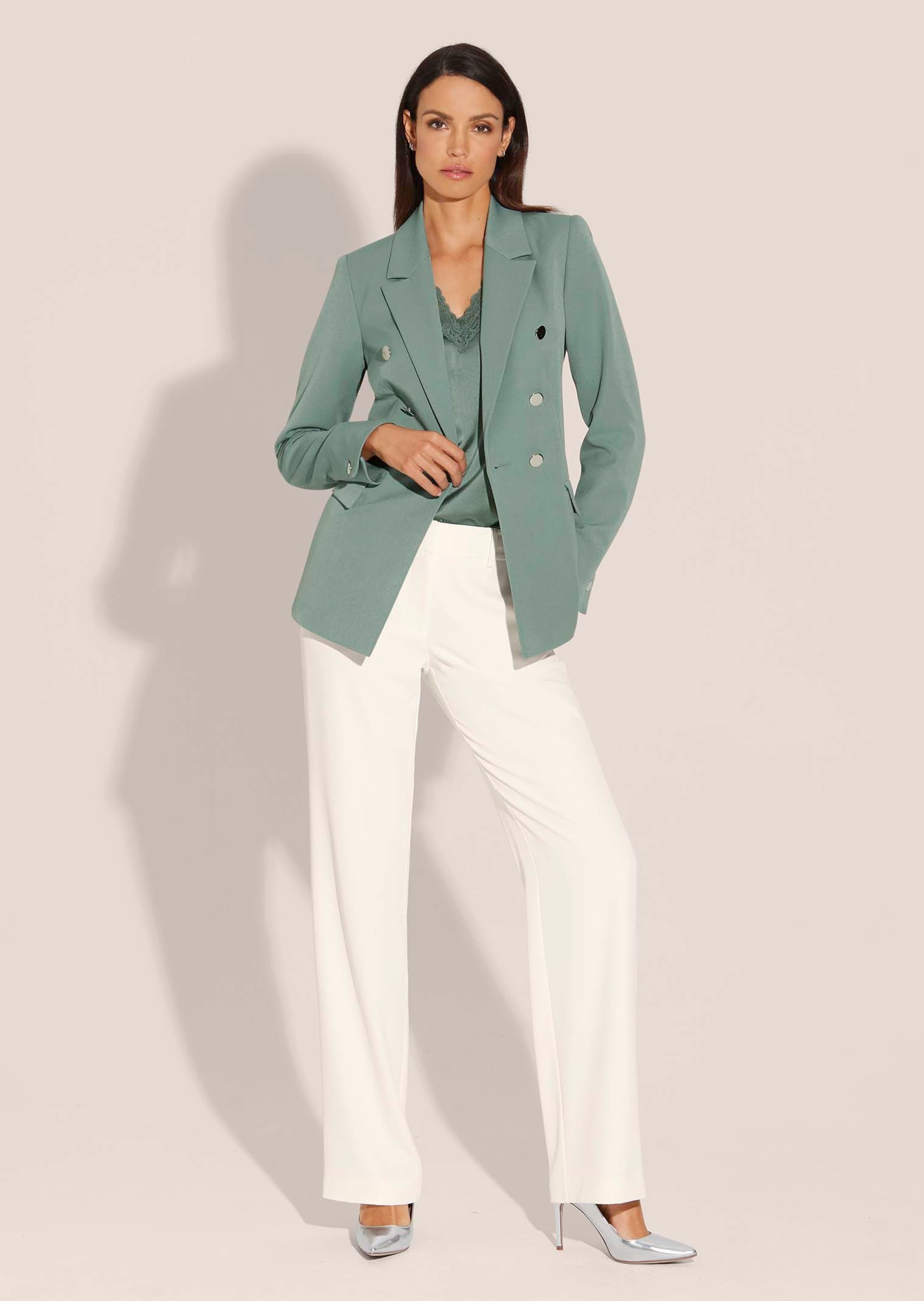 MADELEINE Jackenblazer »Longblazer Moderner Zweireiher mit Reverskragen«