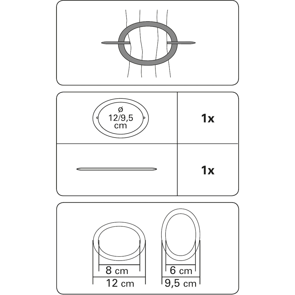 GARDINIA Dekoklammer »Dekoring Oval, Holz«, (1 St.), zum Drapieren