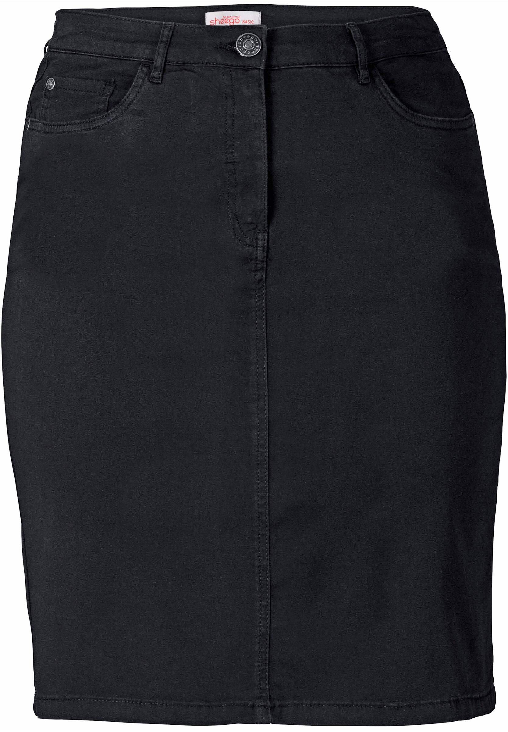 Sheego Bleistiftrock »Bleistiftrock Bleistiftrock aus Stretch-Twill« mit Gehschlitz