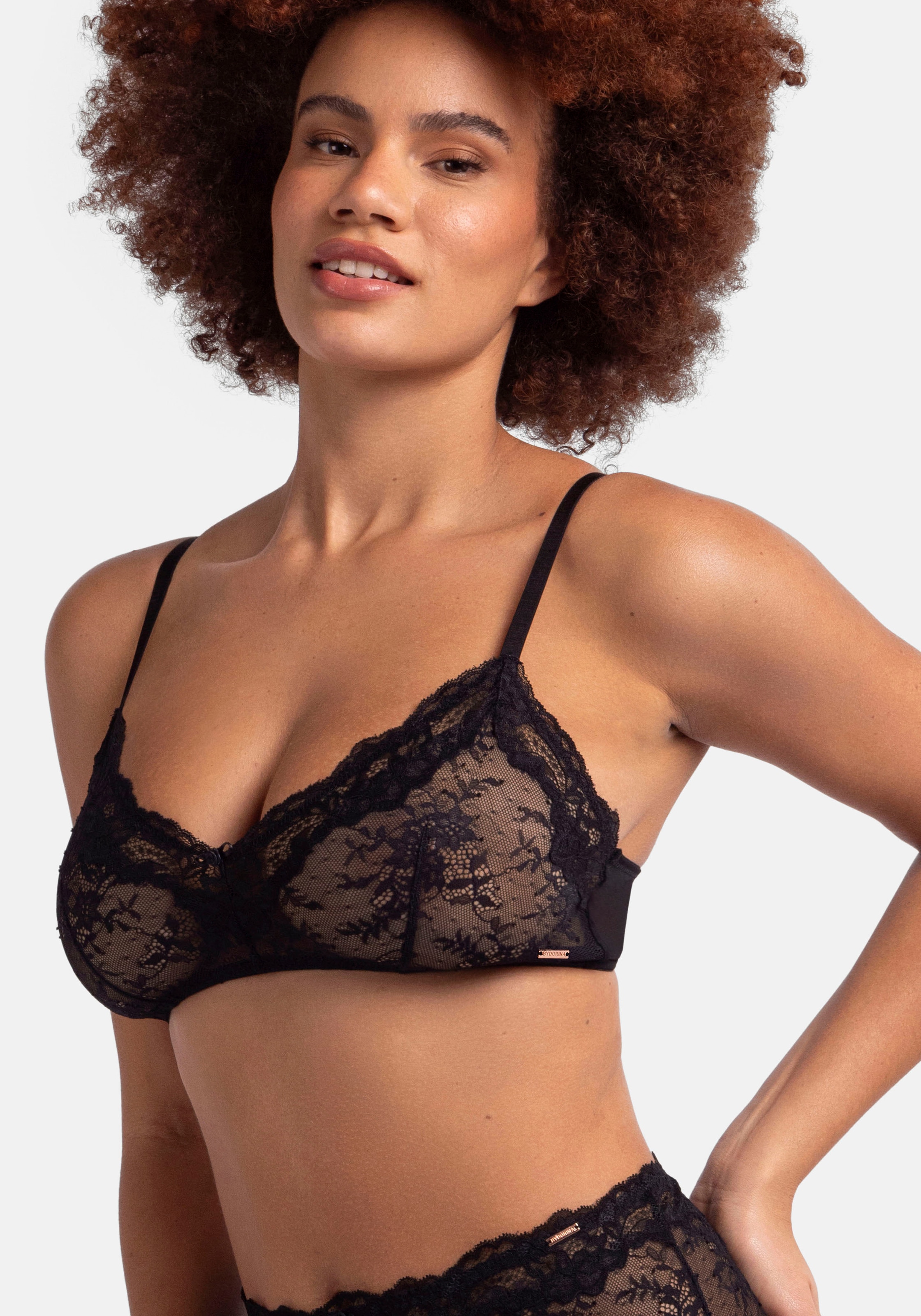 Dorina Bralette »Origins« 2er Pack,  durchgehende Spitze mit Spitzenbesatz an den Körbchen, ohne Bügel