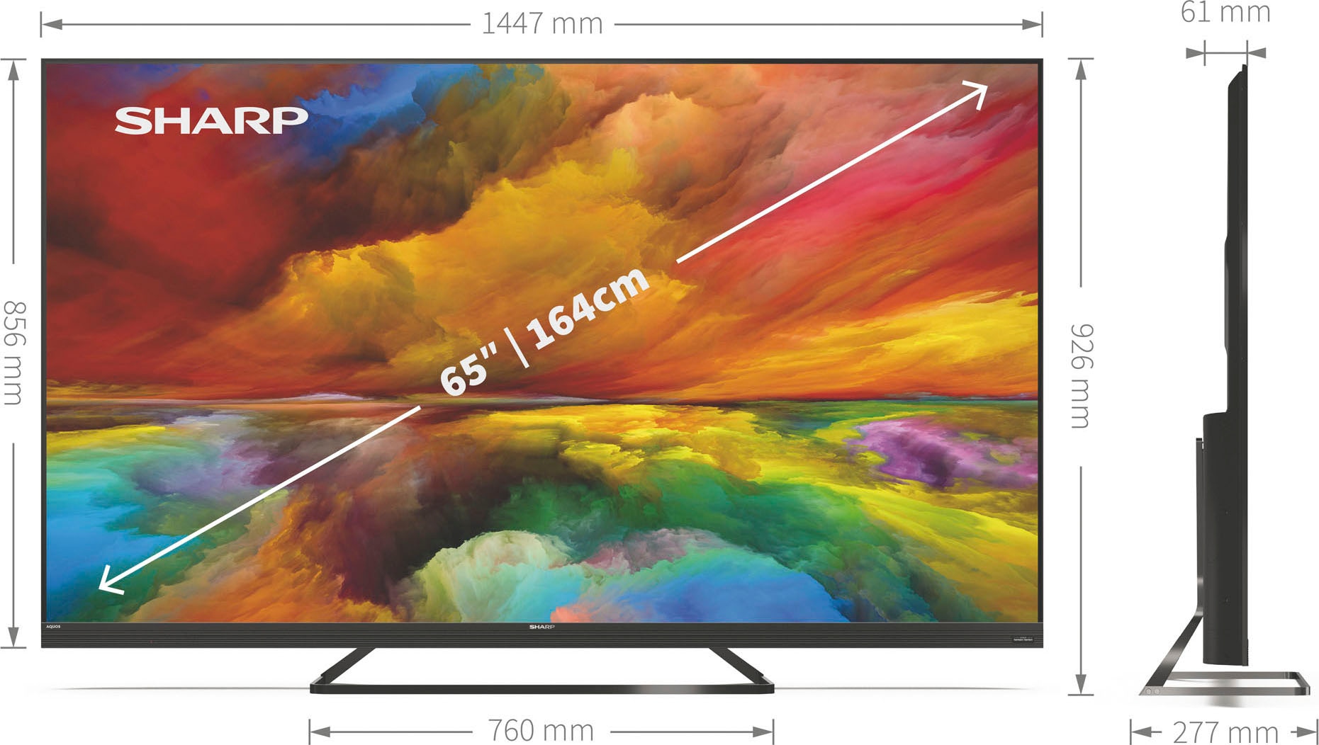 Sharp LED-Fernseher »4T-C65EQx«, 4K Ultra HD, Smart-TV-Android TV