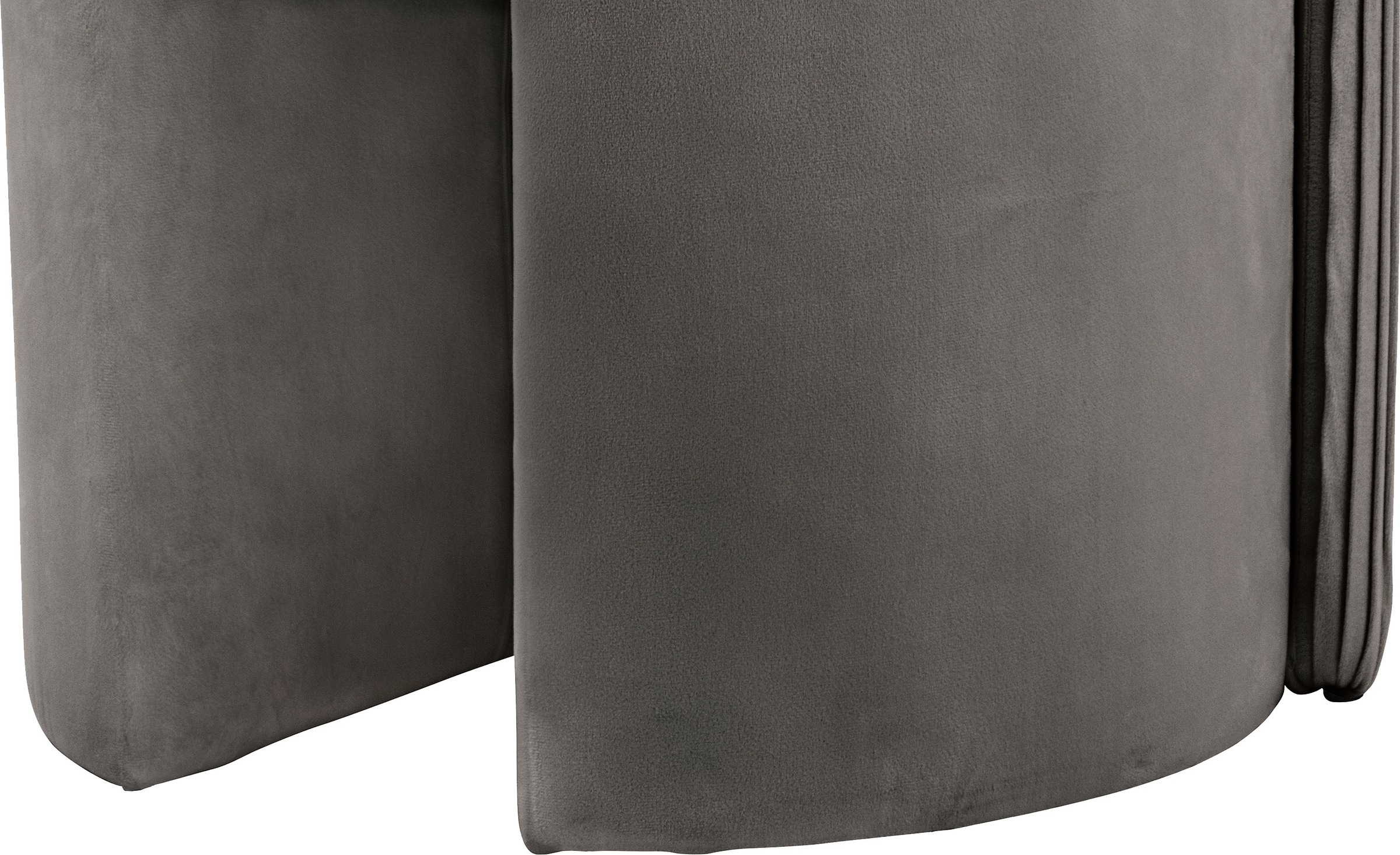 Kayoom Sitzhocker »Hocker Curvy 125, TOPSELLER!, bequeme Rückenstütze« OTTOs Choice, 1 Stk. tlg. Runder Hocker mit Rückenstütze in Plisee-Look, Samtbezug, gepolstert