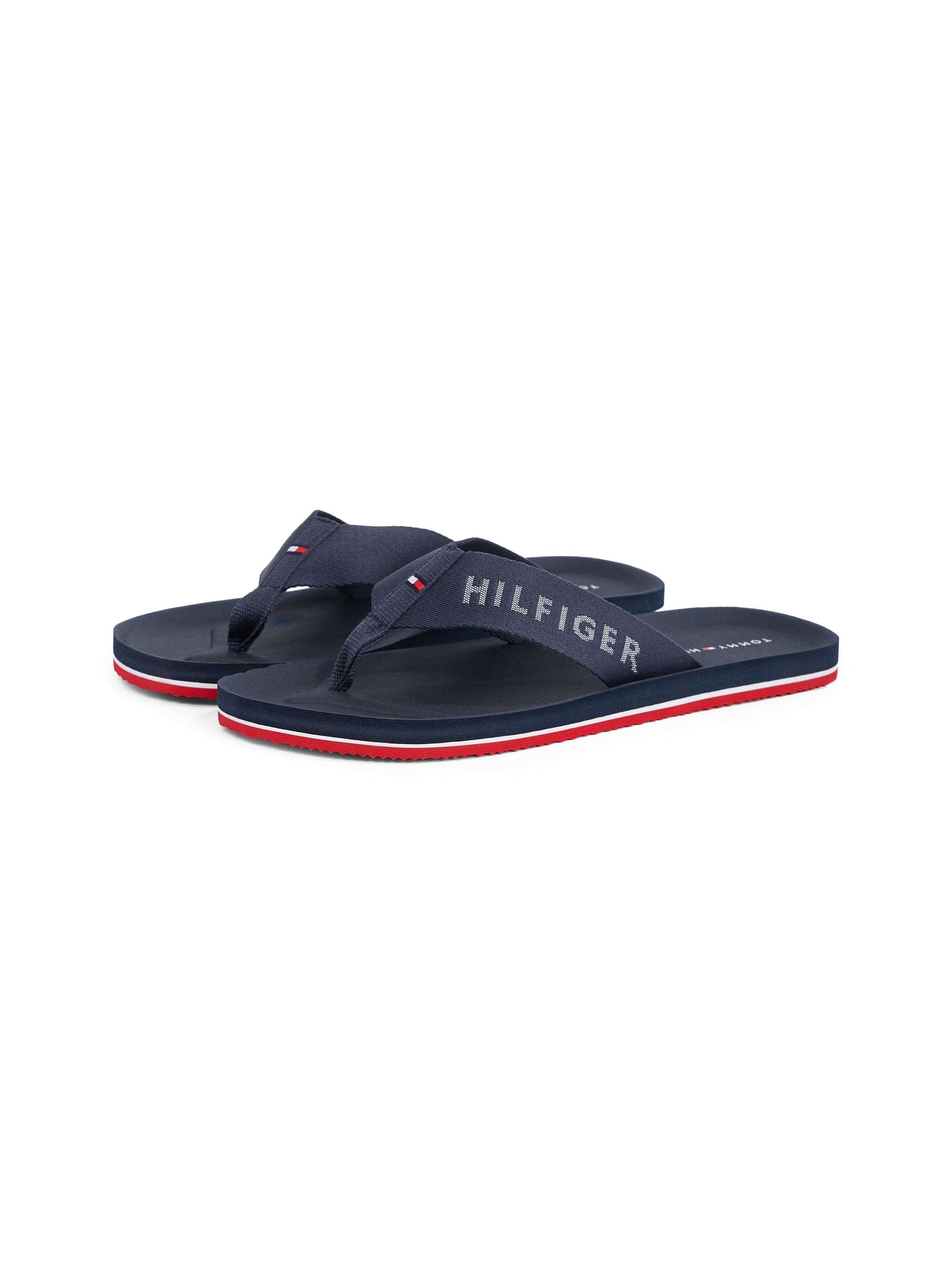 Tommy Hilfiger Zehentrenner »COMFORT HILFIGER BEACH SANDAL«, Badeschuh, Schlupfschuh mit Logoschriftzug