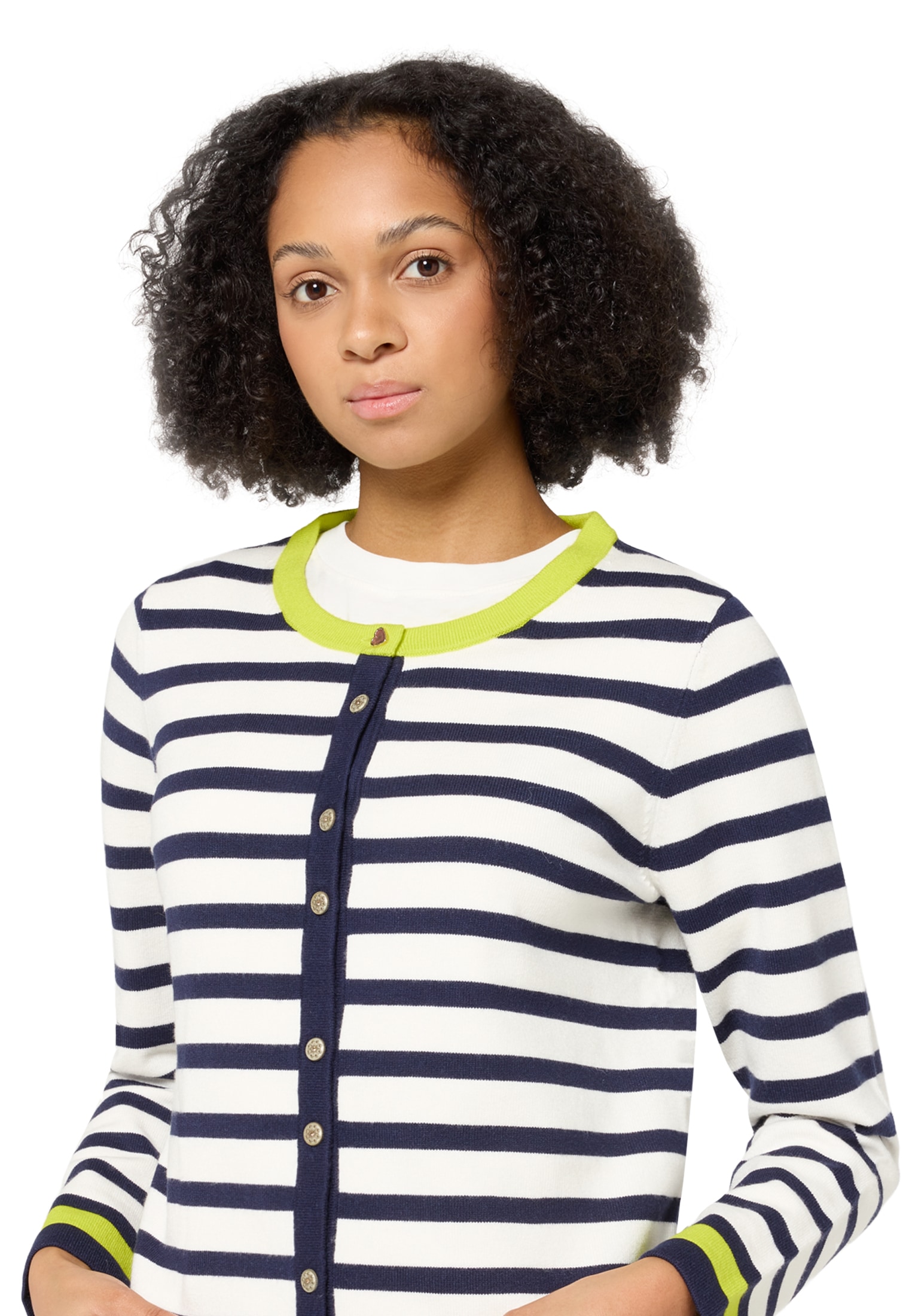 Cartoon Strickjacke »Feinstrickjacke mit Rundhalsausschnitt«