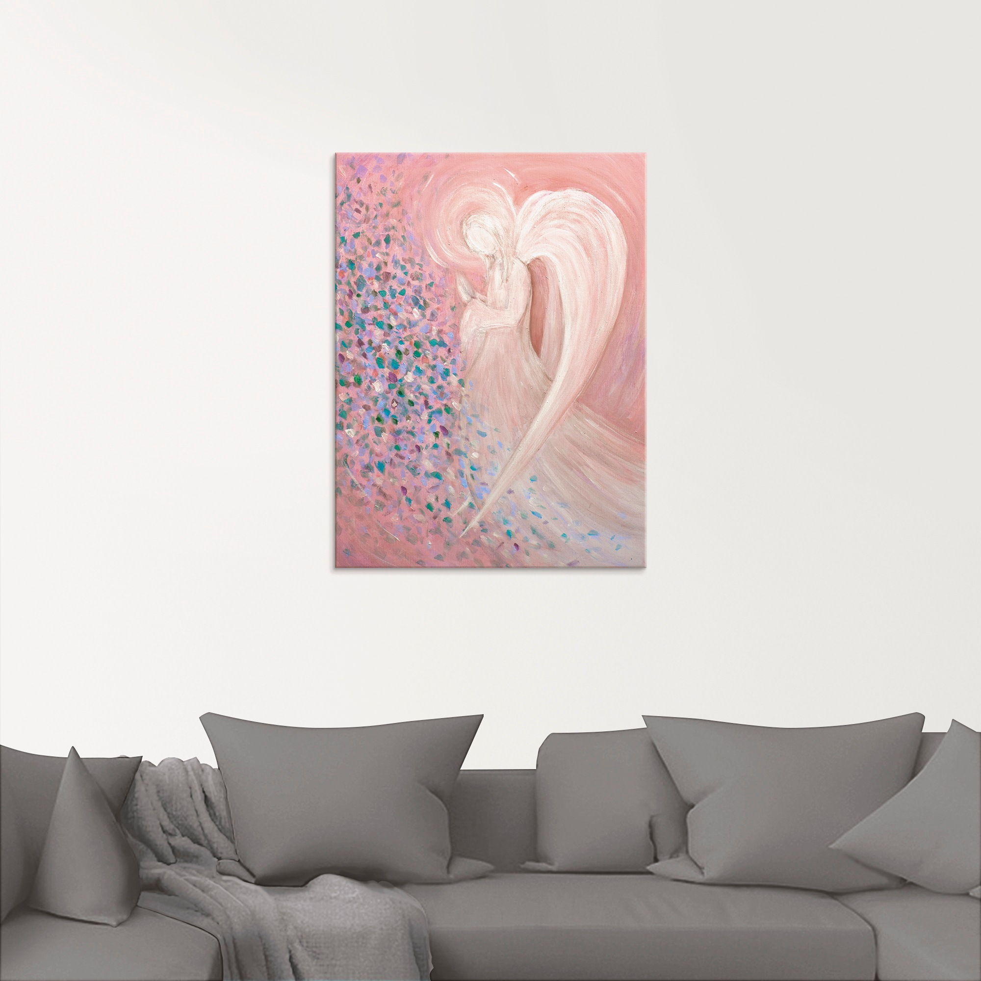 Artland Glasbild »Engelbild - pastell«, Religion, (1 St.), in verschiedenen Größen