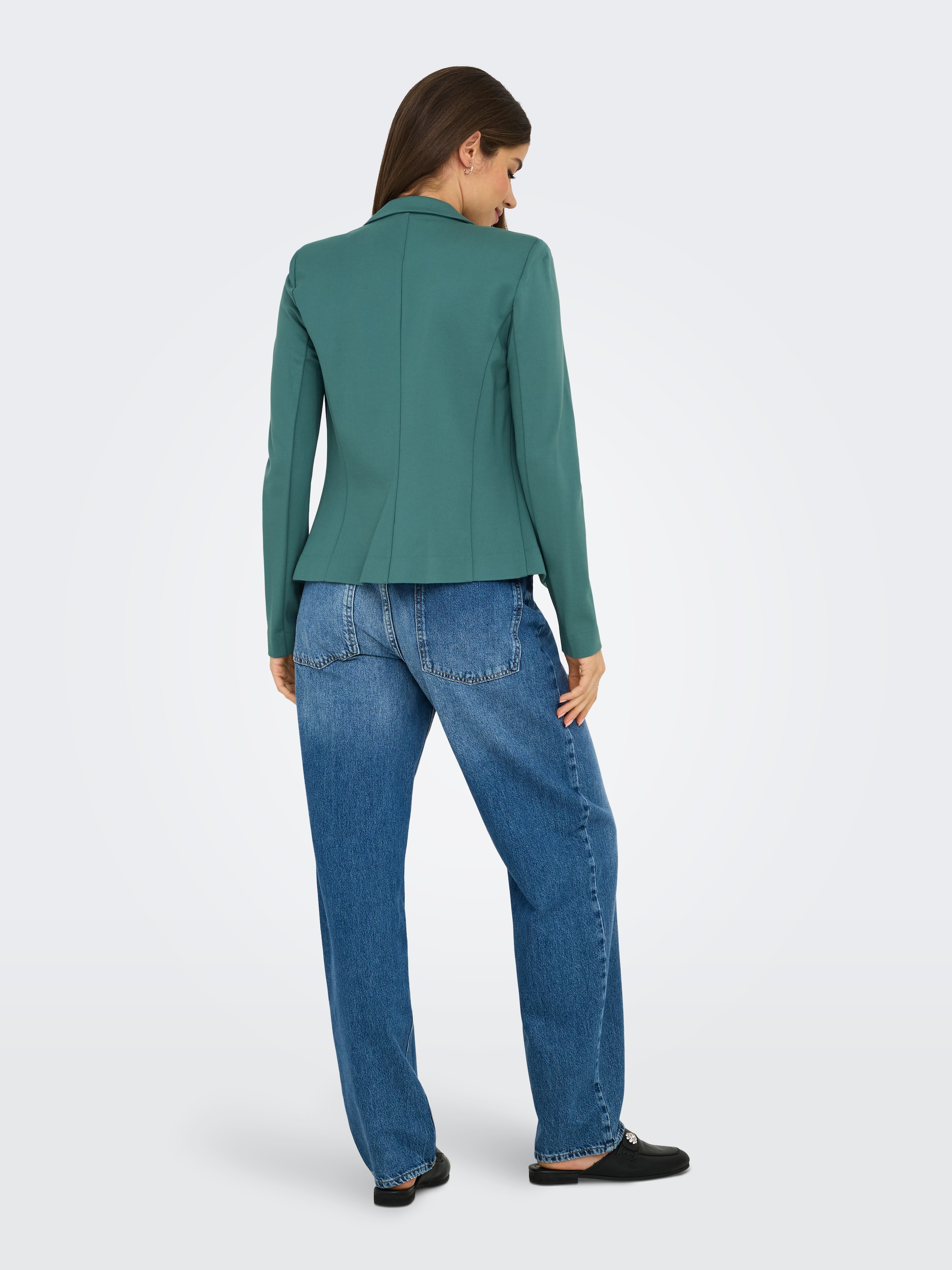 ONLY Jerseyblazer »ONLPOPTRASH – 2-Knopf Blazer mit taillierter Silhouette«, regular fit, Milano Rib, Materialmix, Reverskragen, unifarben