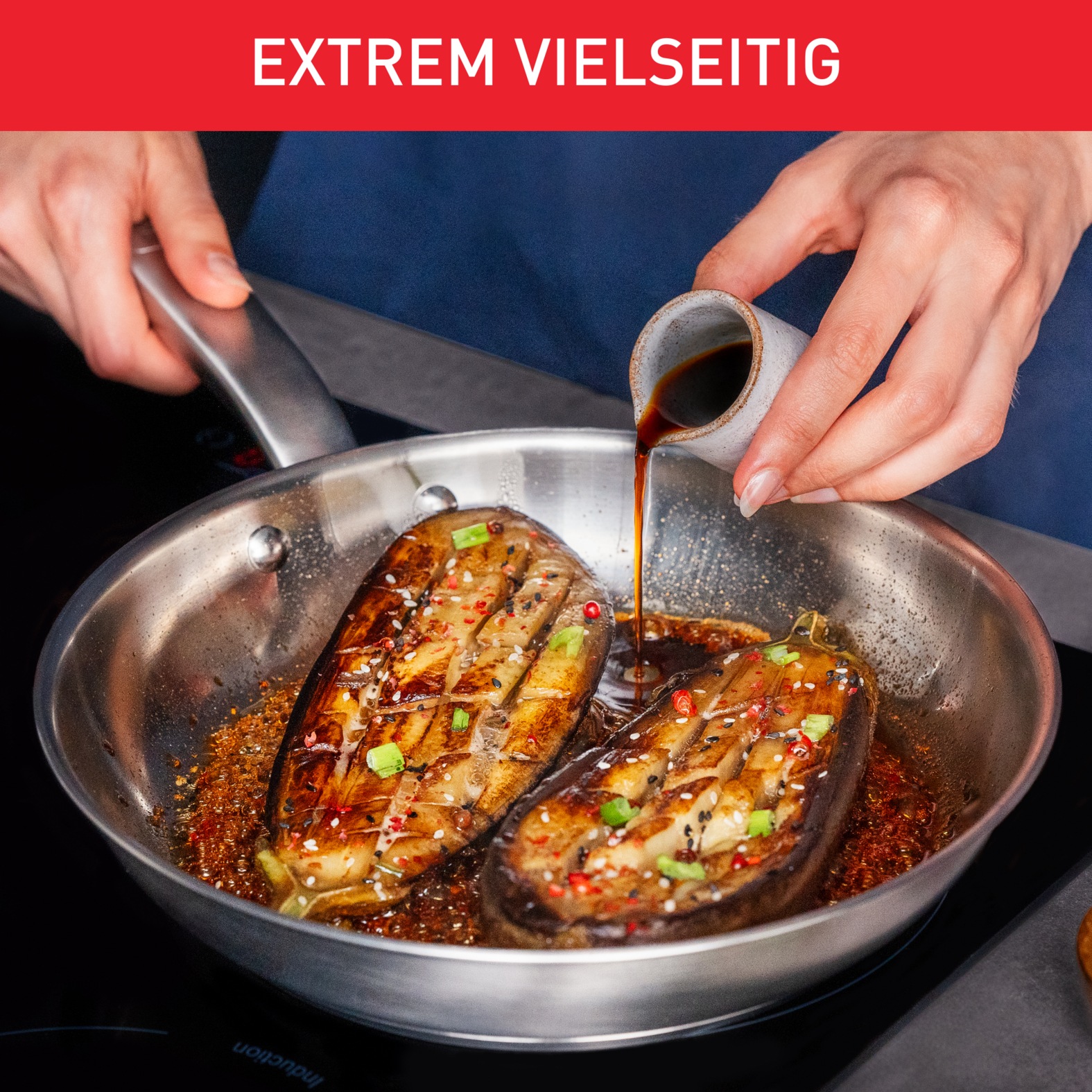 Tefal Wok »Wokpfanne Virtuoso Induktion 28 cm« Edelstahl 1 Stk. tlg. hochwertiger Premium-Edelstahl,  unversiegelt, für alle Herdarten
