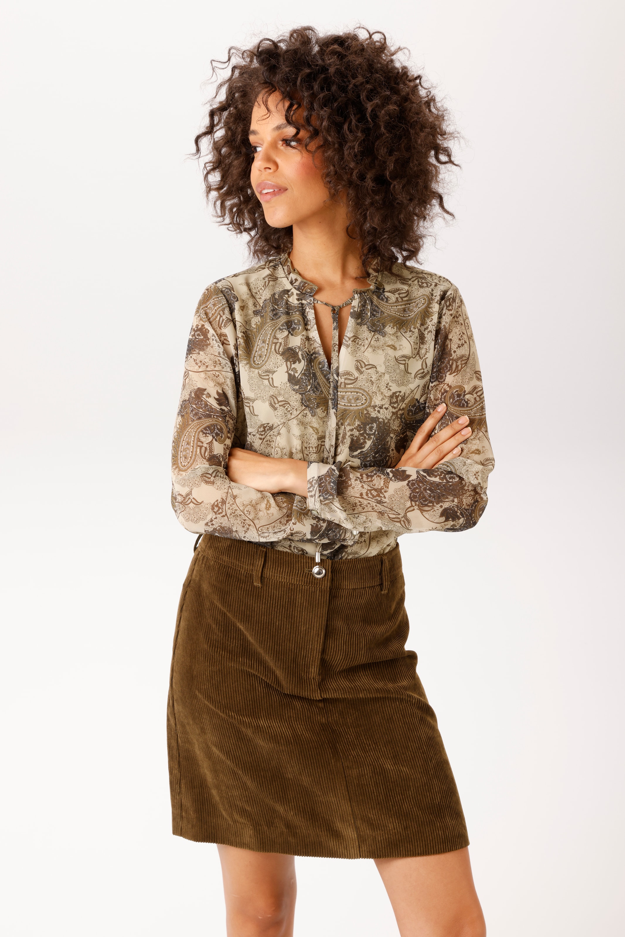 Aniston CASUAL Schlupfbluse mit farbharmonischem Paisley-Muster - NEUE KOLLEKTION